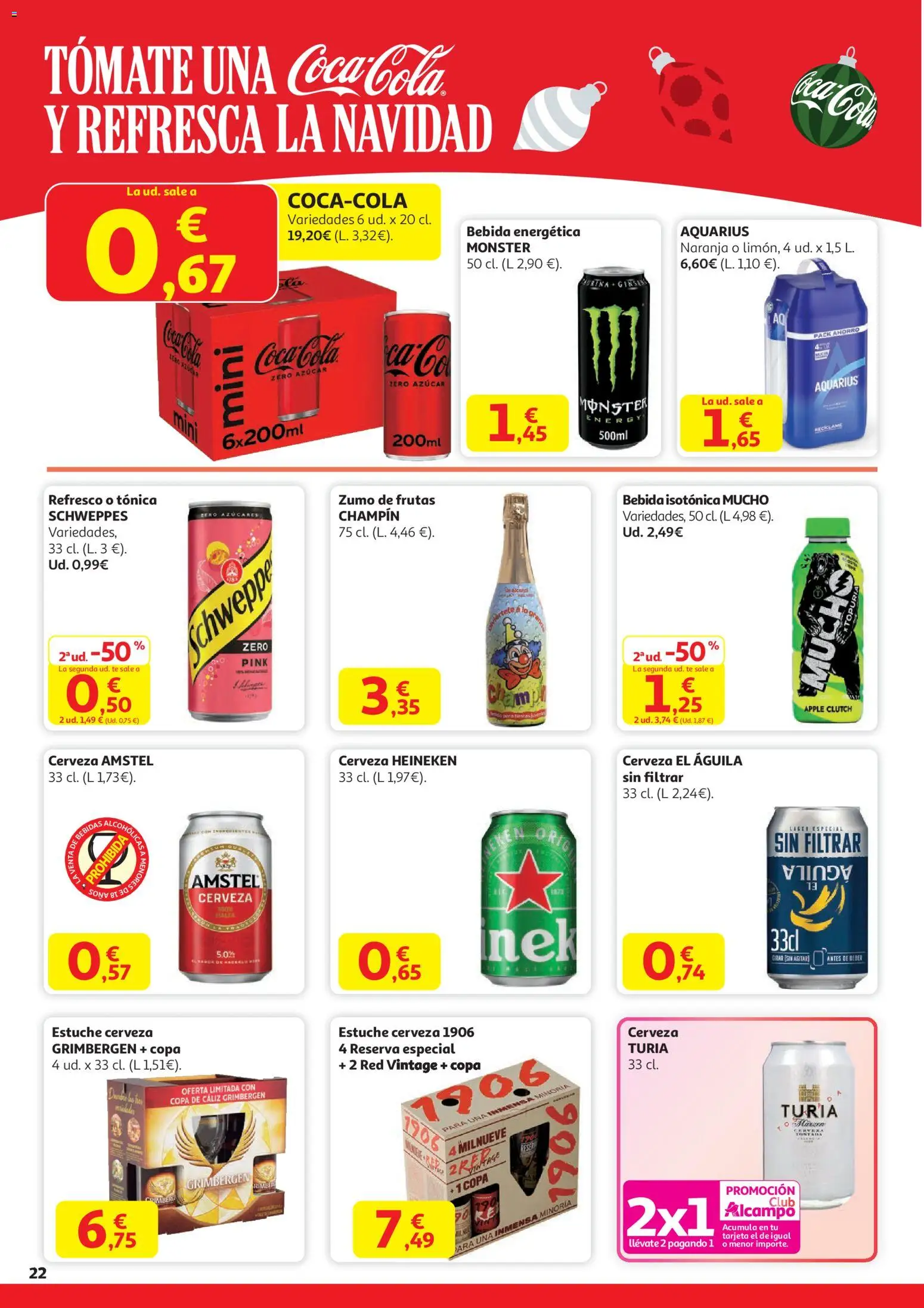 Alcampo - Nacional SST │ válido desde el 11.12.2025 | Página: 22 | Productos: Cerveza, Ροζ πιπέρι, Té, Apple