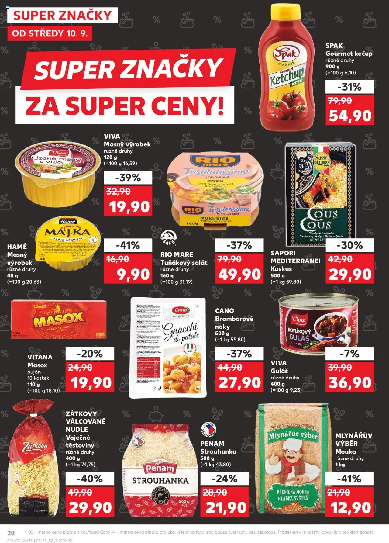 Kaufland leták - Liberec od 10.09.2025 | Strana: 28 | Produkty: Salát, Bujón, Masox, Nudle