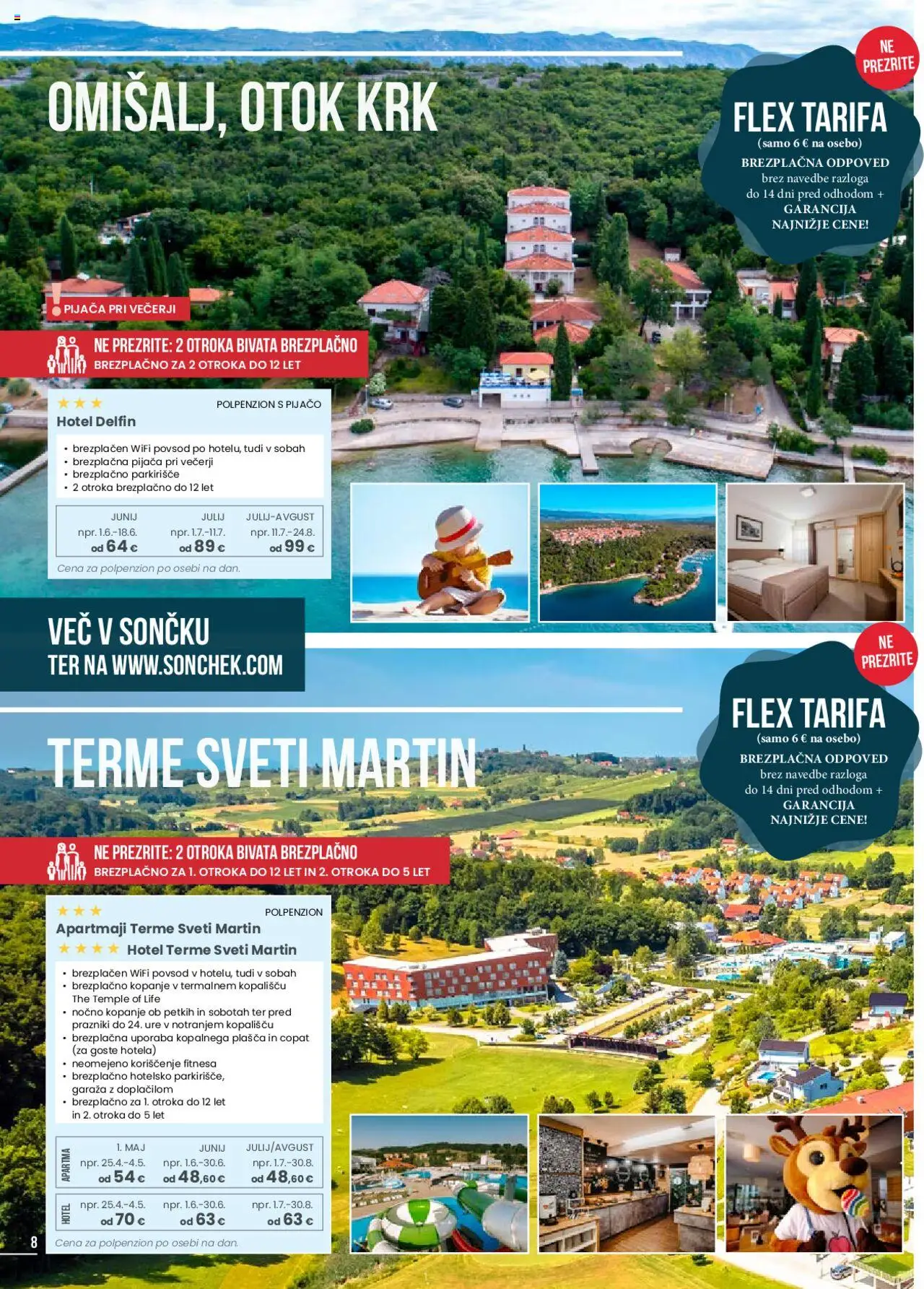 Sonček katalog družinske počitnice │ velja od 01.06.2025 | Stran: 8