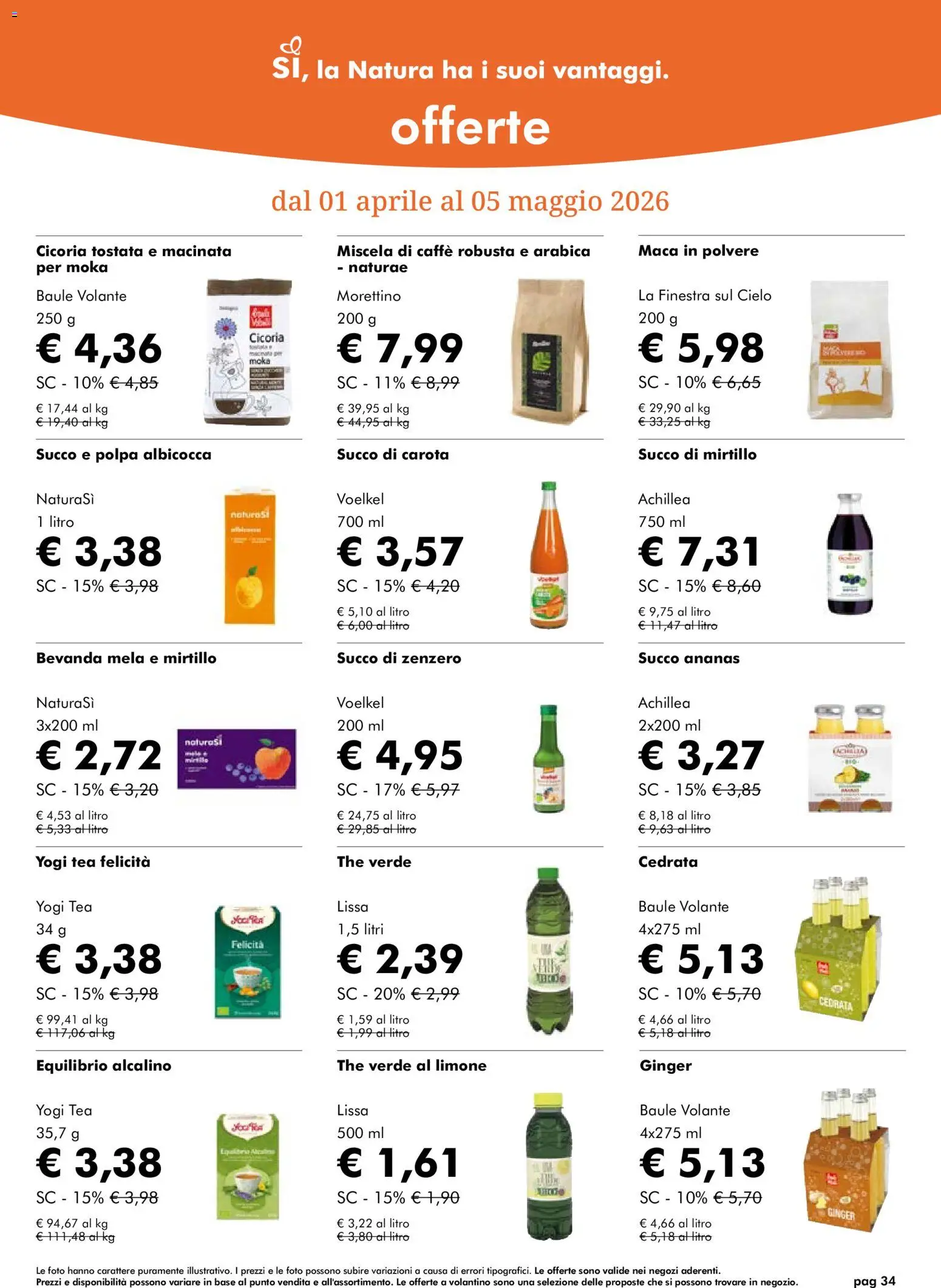 Volantino Natura Sì del 01.04.2026 | Pagina: 34