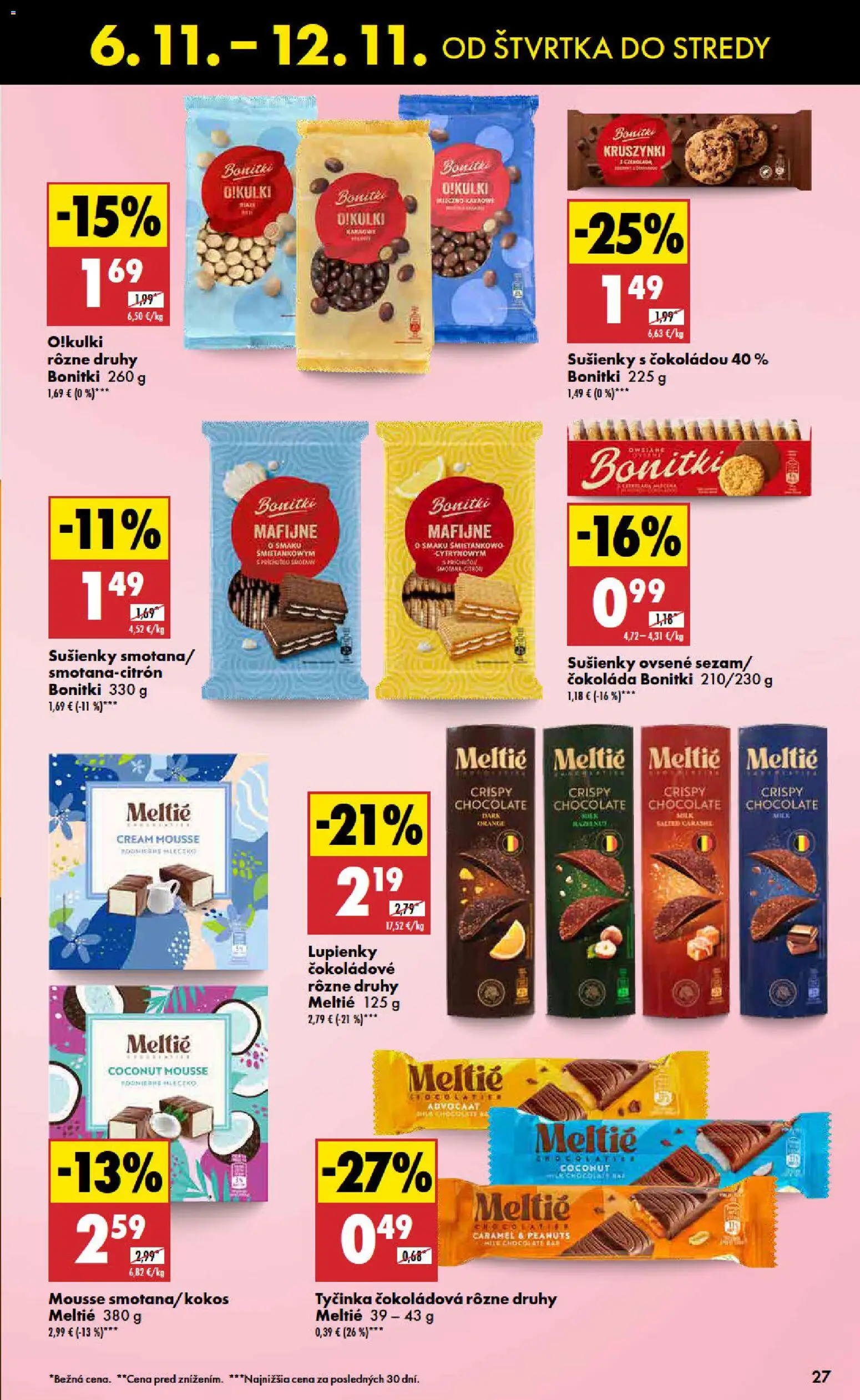 Nové Biedronka akcie – leták je platný od 06.11.2025 | Strana: 27 | Produkty: Čokoláda