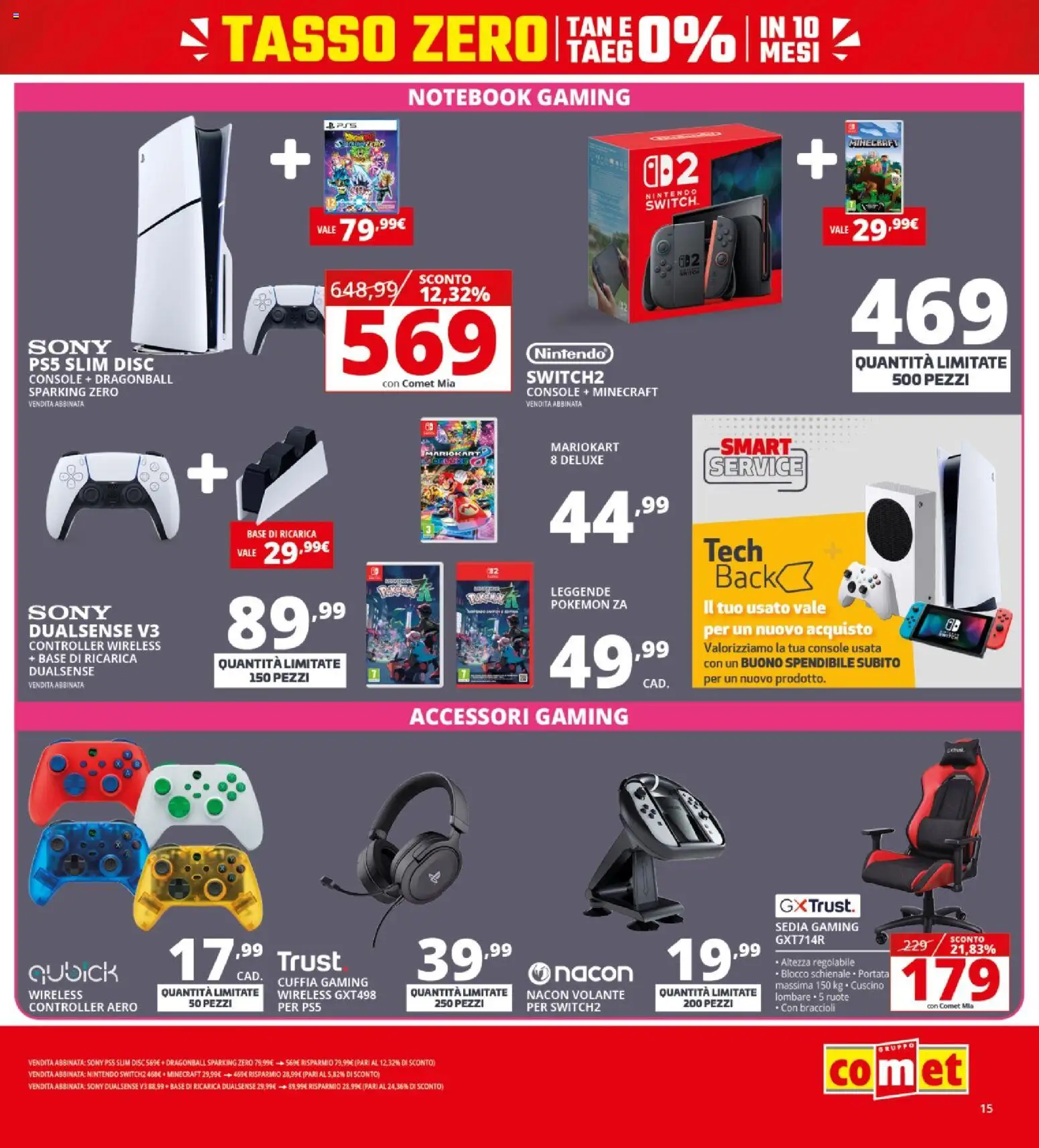 Volantino Comet del 22.01.2026 | Pagina: 15 | Prodotti: Notebook, Braccioli, Sedia