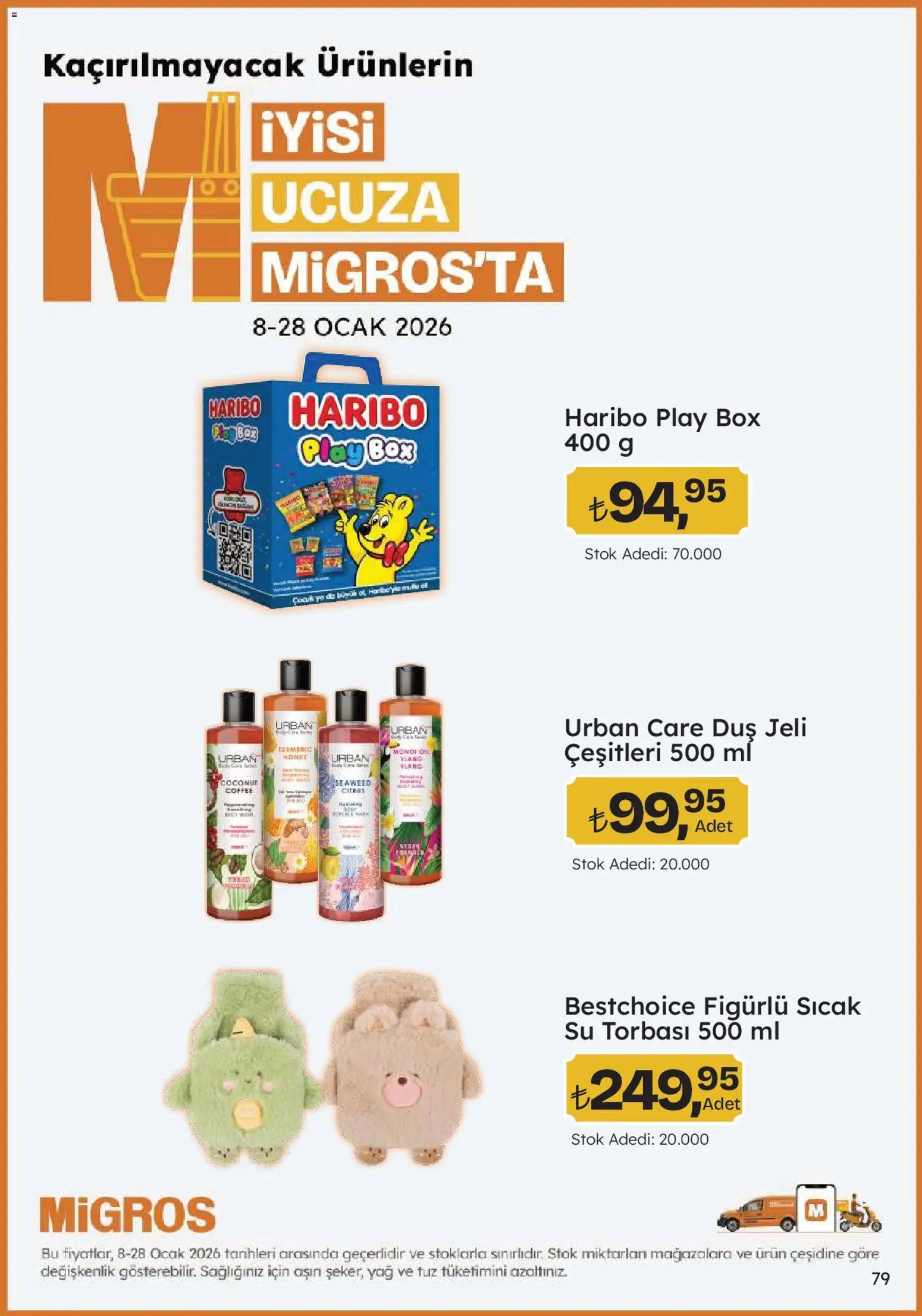Migros Katalog - Migroskop - 08.01.2026 tarihinden itibaren geçerlidir | Sayfa: 79 | Ürünler: Duş jeli, Su, Tuz, Ocak