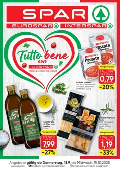 Spar Flugblatt ab 18.09.2025 gültig