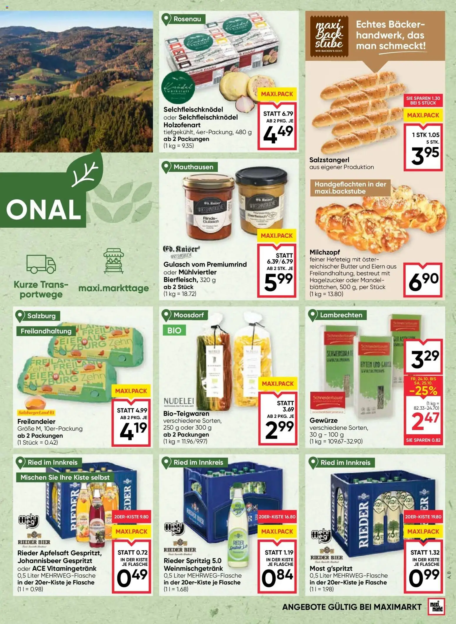 Maximarkt Anif gültig ab 23.10.2025 | Seite: 7 | Produkte: Gewürze, Planche de surf, Butter, Bier