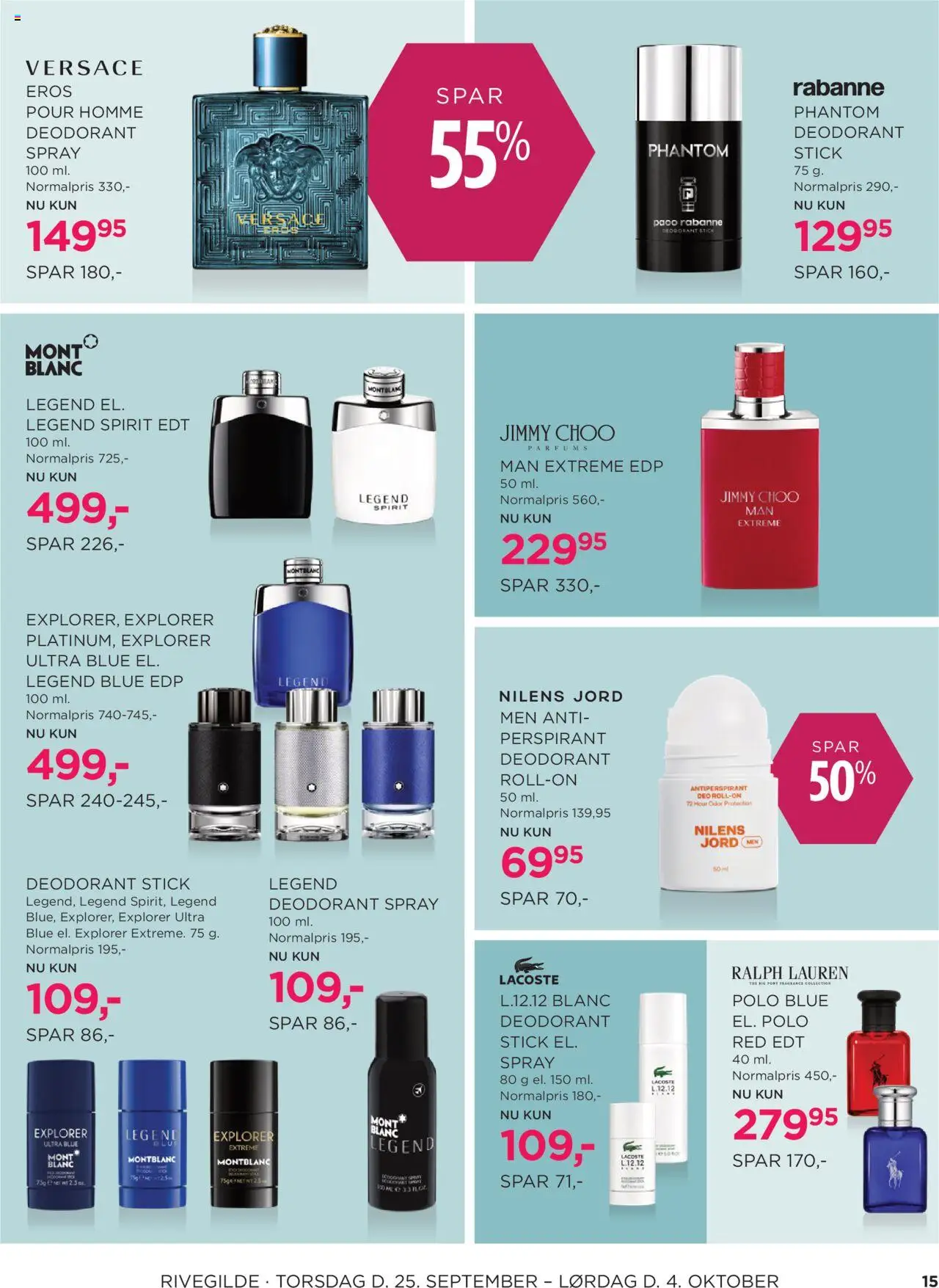 Salling tilbudsavis – gyldig fra 25.09.2025 | Side: 15 | Produkter: Deodorant, Antiperspirant