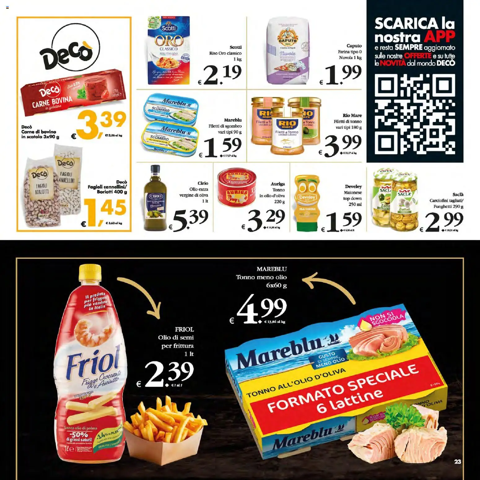 Volantino Decò del 05.01.2026 | Pagina: 23 | Prodotti: Bovino, Riso, Farina, Sgombro