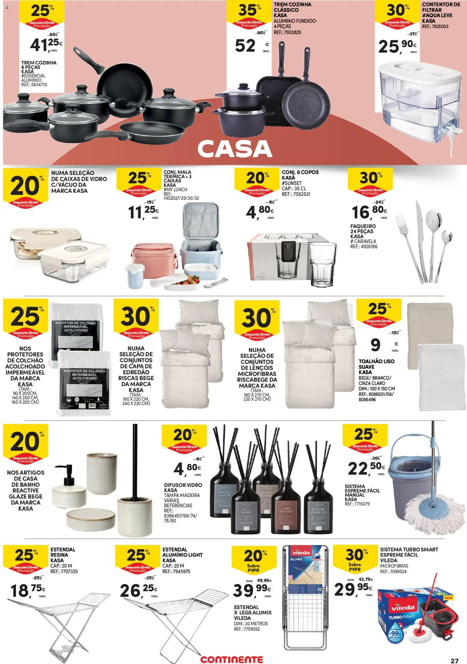 Continente - Açores │ válido de 19.03.2026 | Página: 27 | Produtos: Protetor de colchão, Lençóis, Casa de banho, Banho