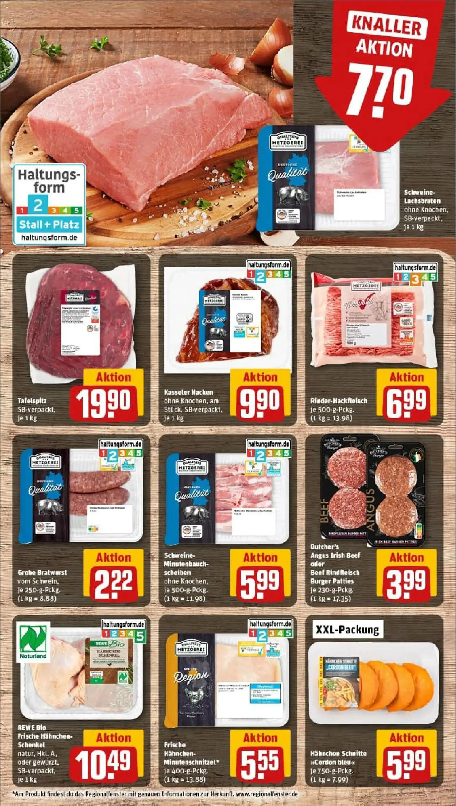 Rewe prospekt Bünde	 – gültig ab 18.01.2026 | Seite: 10 | Produkte: Tafelspitz, Hahnchen, Burger, Kasseler nacken