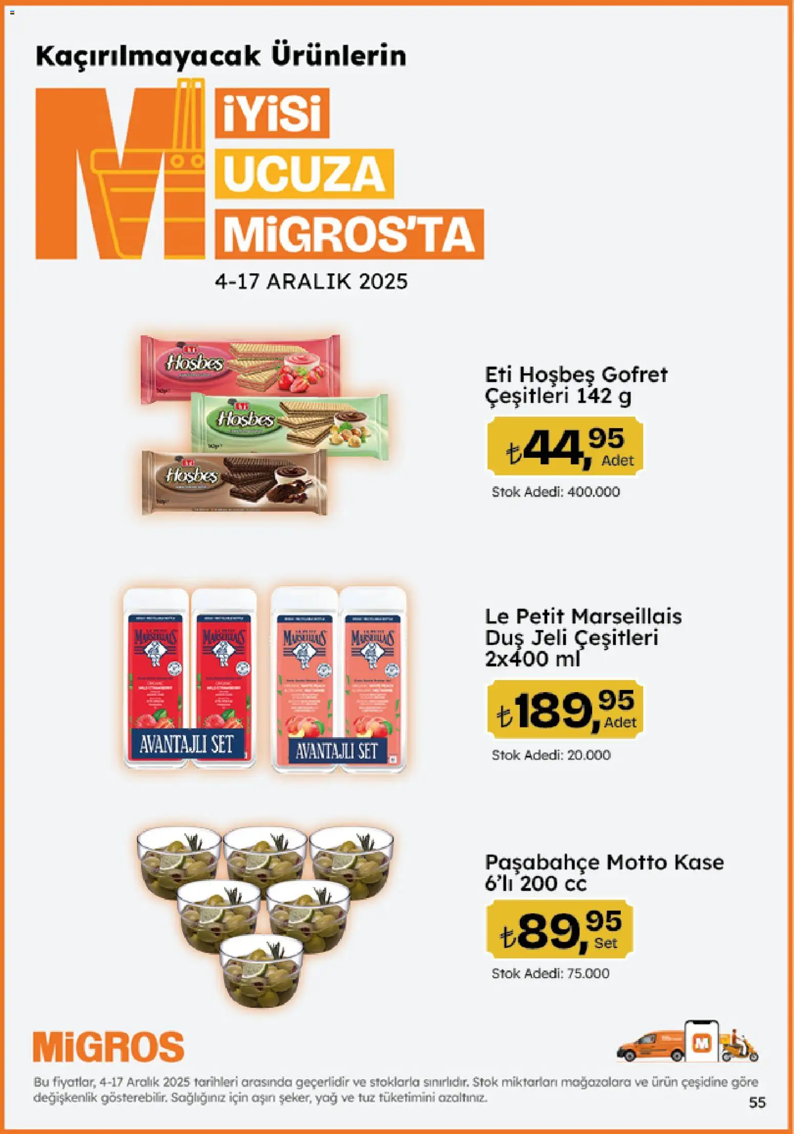 Migros Katalog - Migroskop - 04.12.2025 tarihinden itibaren geçerlidir | Sayfa: 55 | Ürünler: Duş, Gofret, Yağ, Tuz