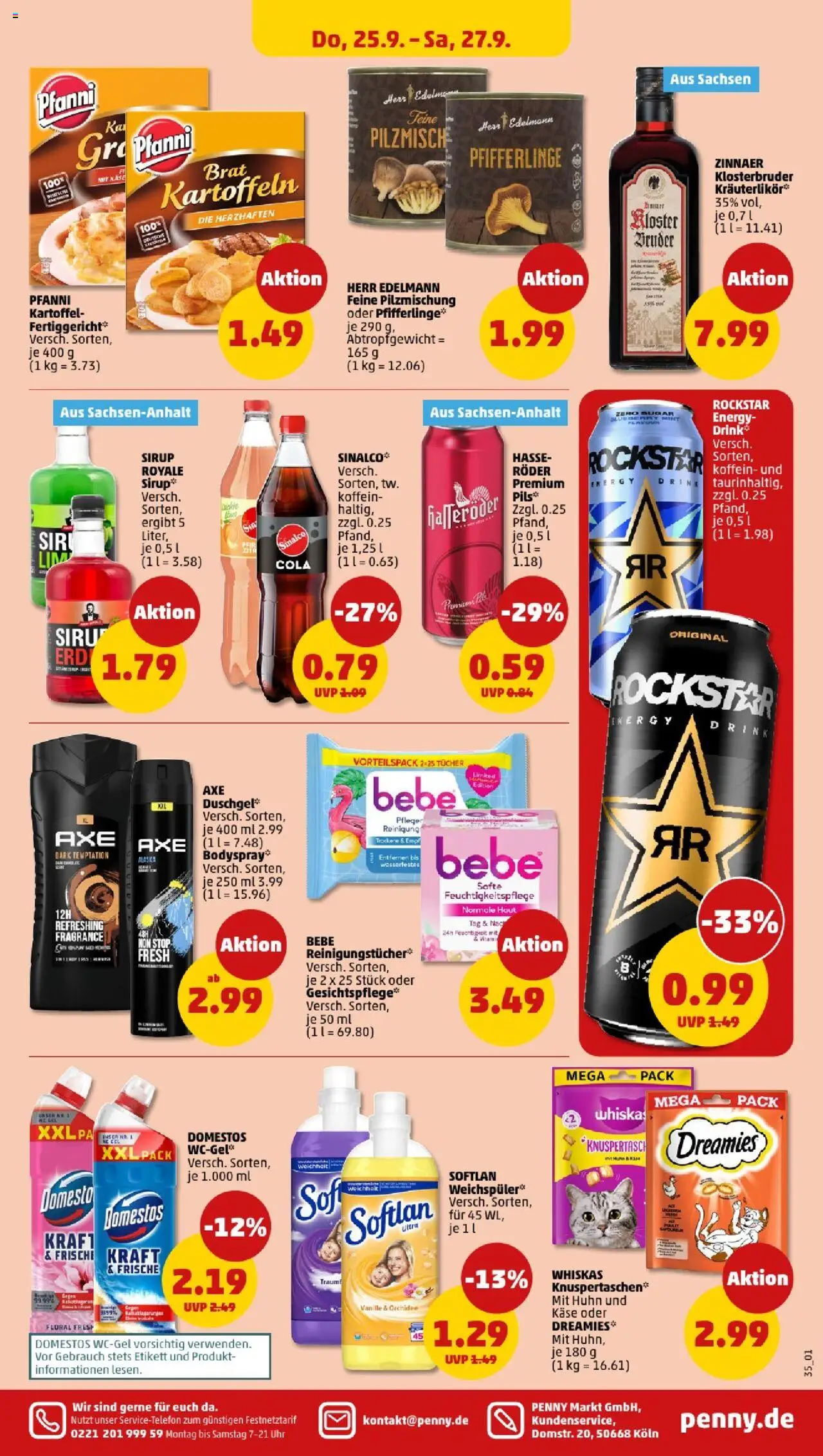 Penny - Berlin – gültig ab 22.09.2025 | Seite: 37 | Produkte: Rockstar, Kartoffeln, Weichspüler, Whiskas