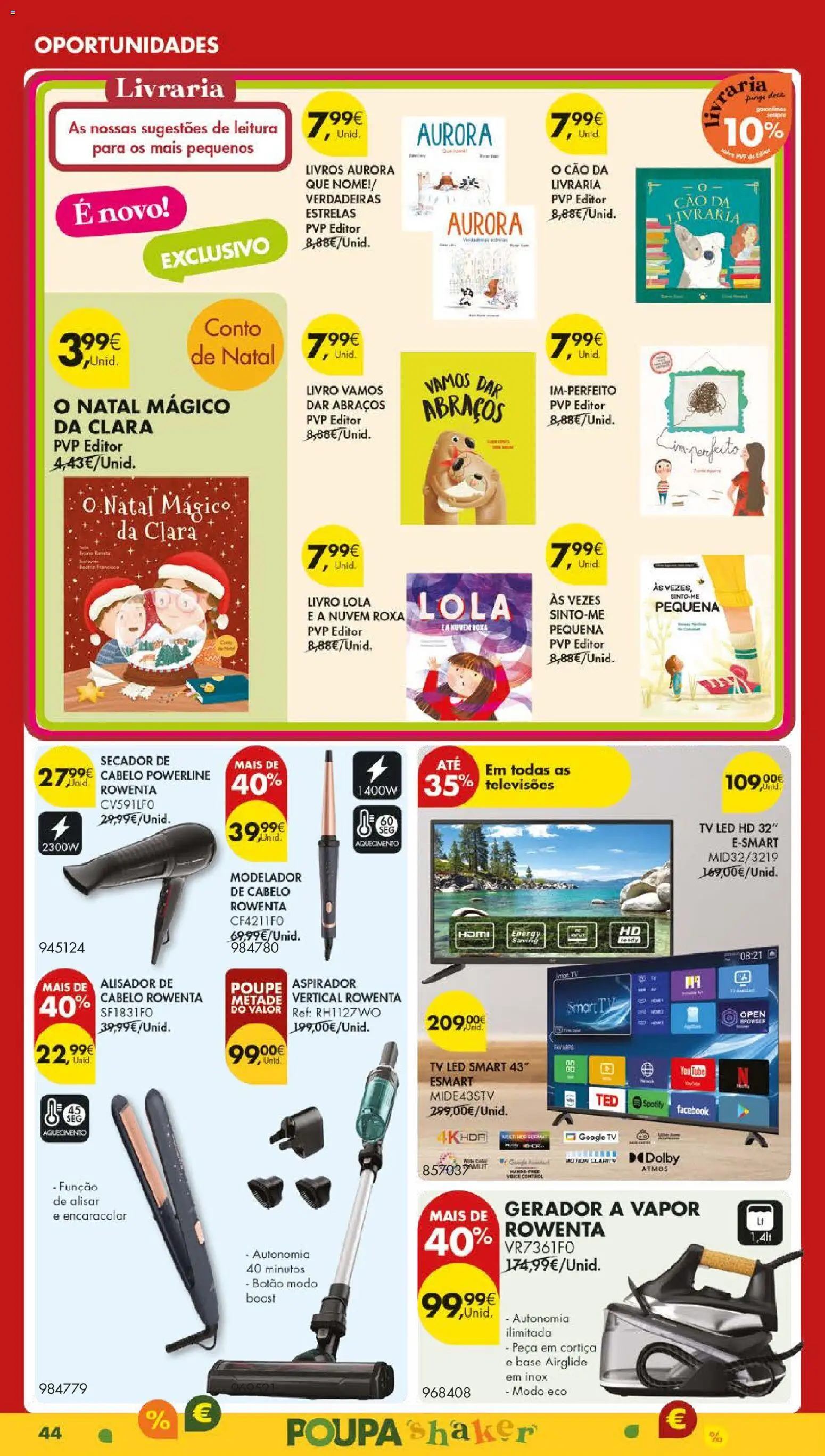 Pingo Doce folheto │ válido de 04.11.2025 | Página: 56 | Produtos: Tv led, Alisador de cabelo, Aspirador, Alisador