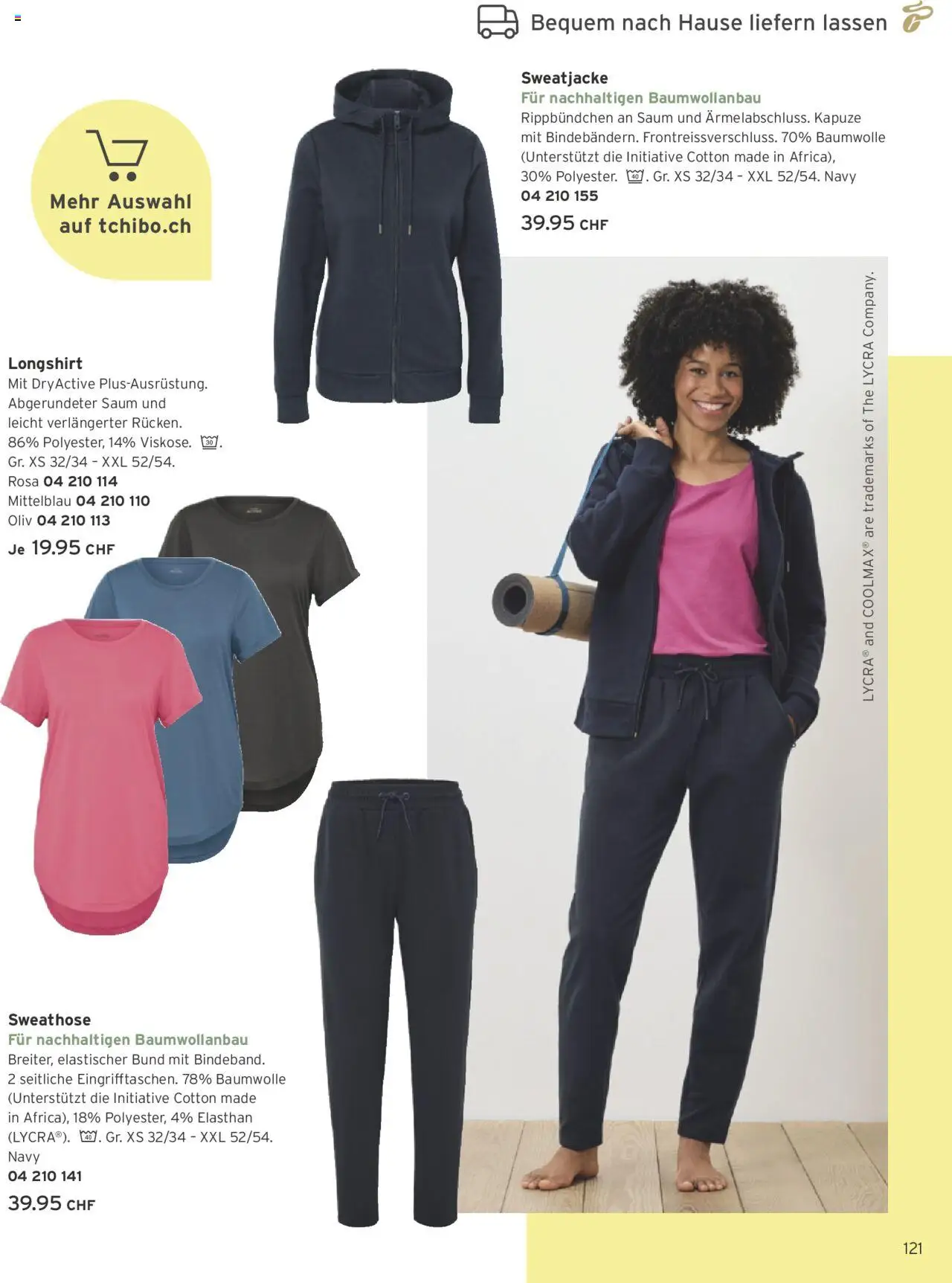 Tchibo Aktionen – gültig ab 10.10.2025 | Seite: 121 | Produkte: Sweathose, Sweatjacke