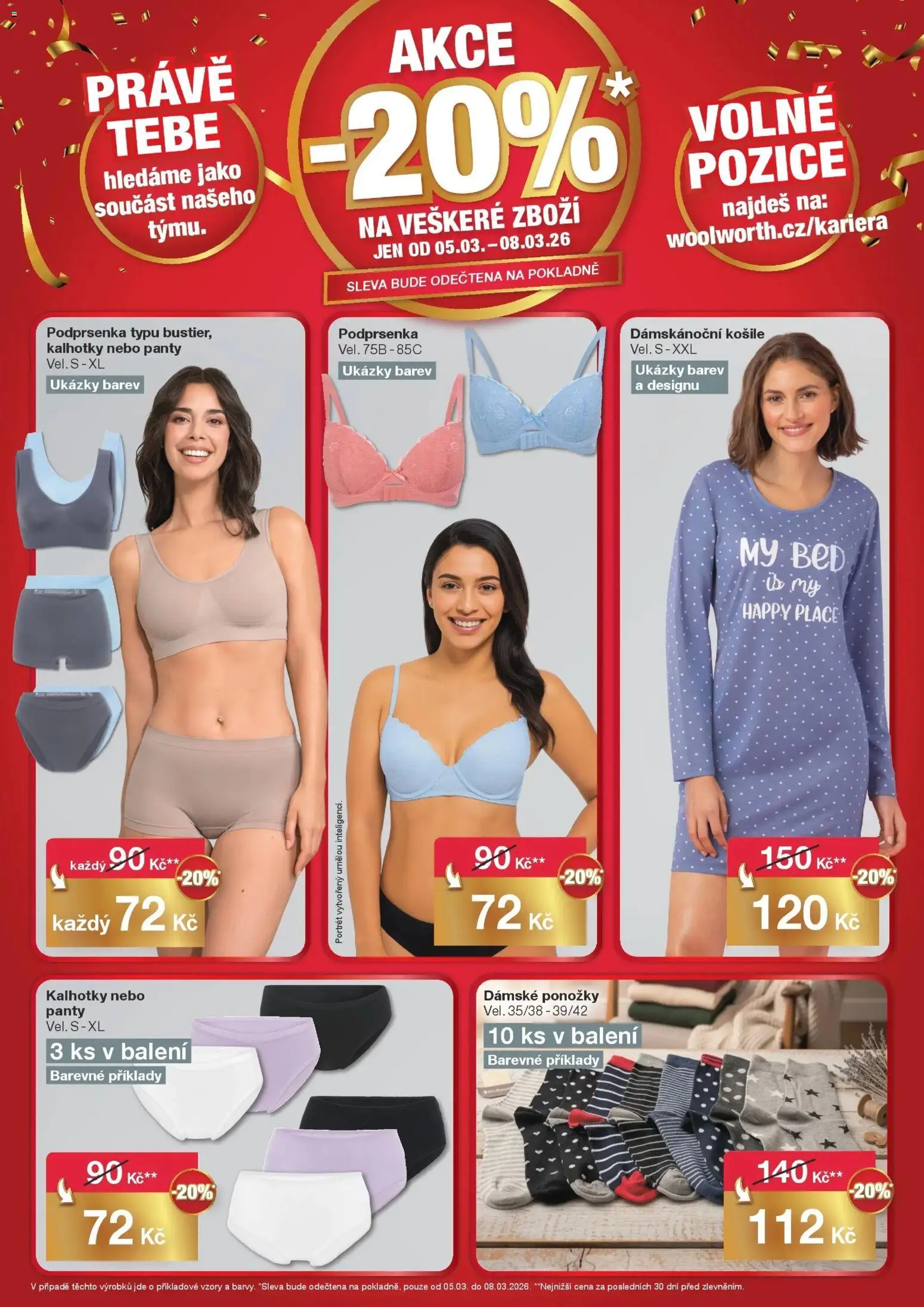 Woolworth leták od 05.03.2026 | Strana: 6 | Produkty: Košile, Kalhotky, Podprsenka, Ponožky