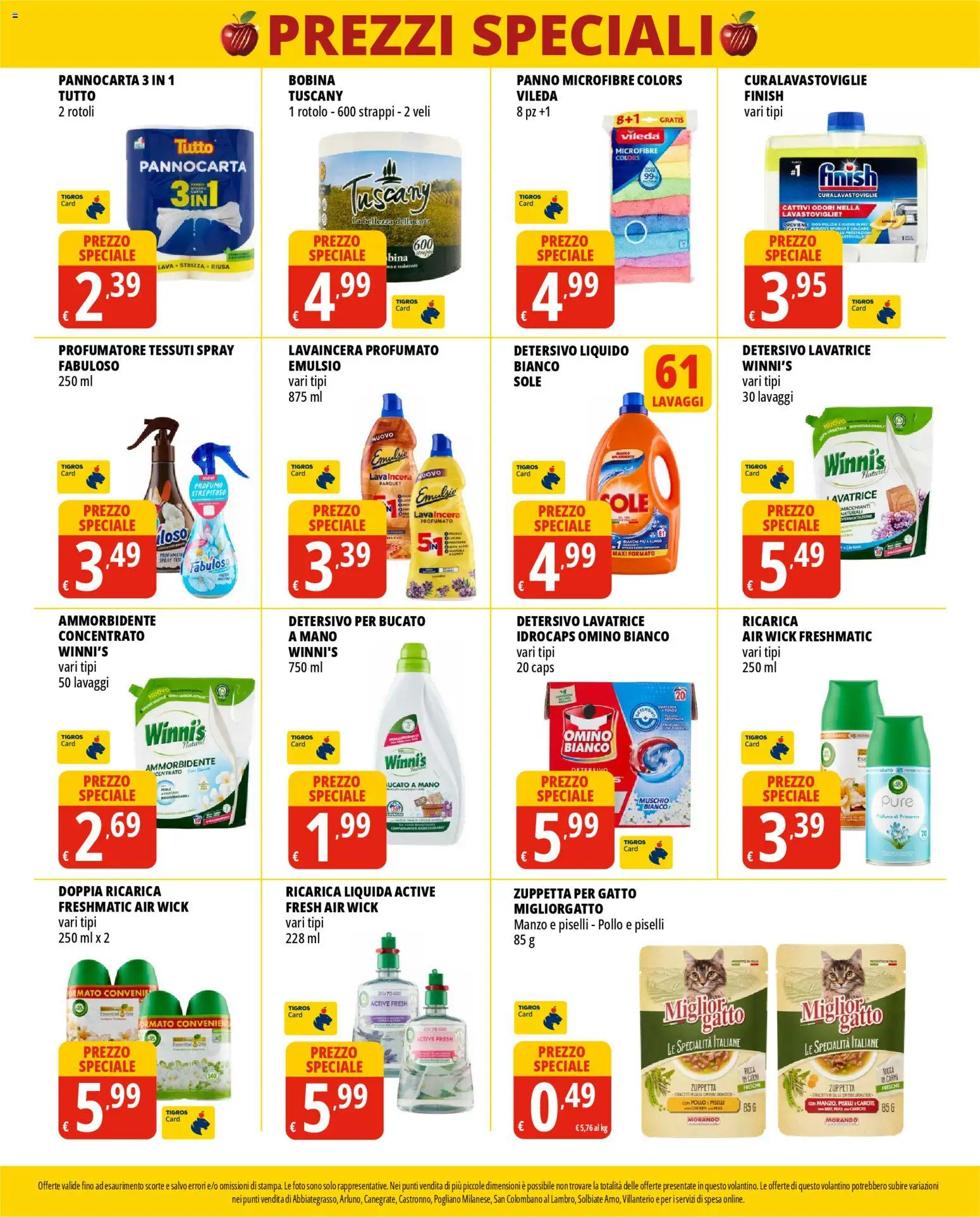 Volantino Tigros del 26.11.2025 | Pagina: 8 | Prodotti: Pollo, Ammorbidente, Lavatrice, Lavastoviglie