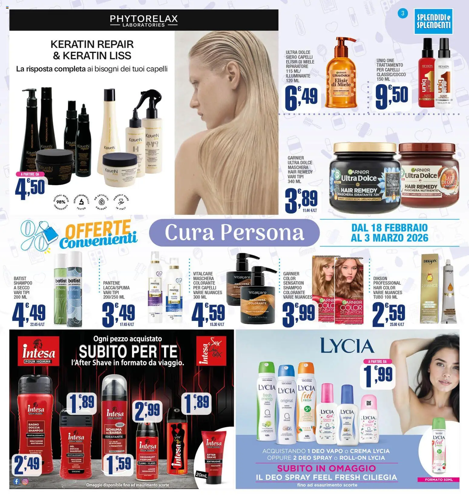 Volantino Splendidi e Splendenti del 18.02.2026 | Pagina: 3 | Prodotti: Illuminante, Shampoo, Tubo, Cocco