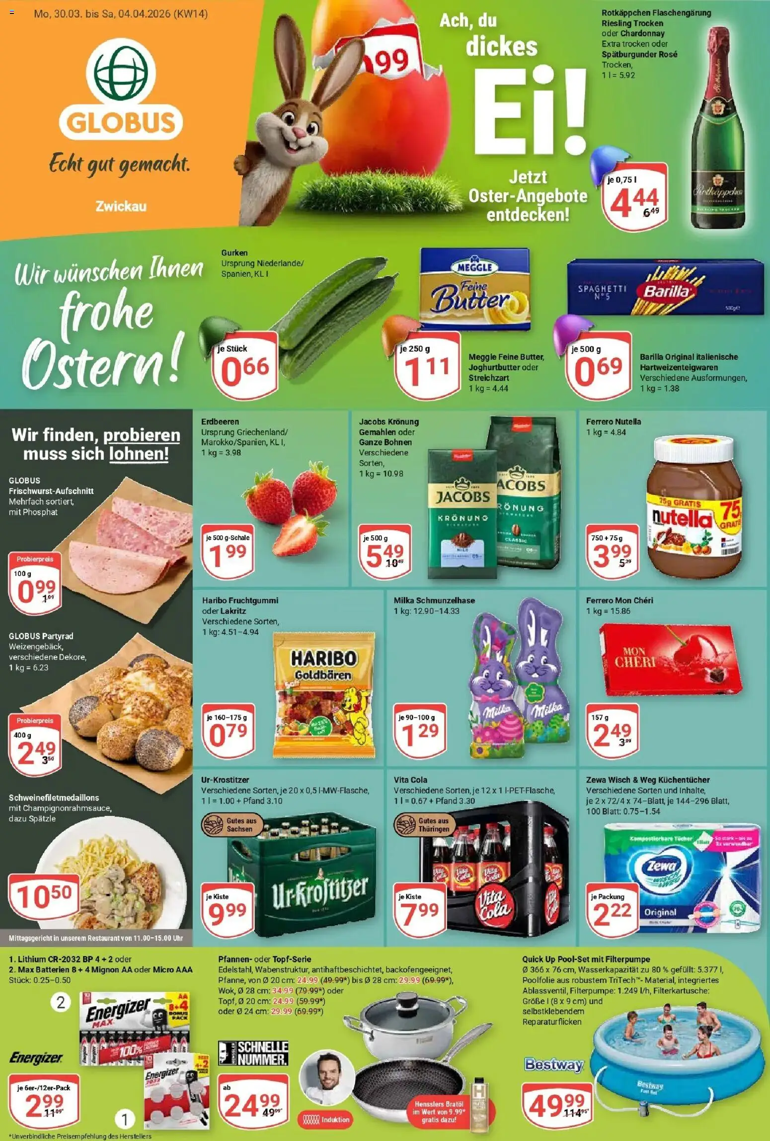 Globus prospekt Zwickau	 – gültig ab 30.03.2026 | Seite: 7 | Produkte: Barilla, Milka, Rotkäppchen, Mon cheri