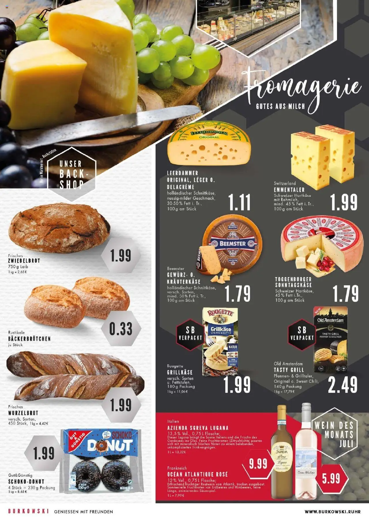 Edeka prospekt Essen	 - gültig ab dem 20.07.2025 | Seite: 2 | Produkte: Milch, Rosewein, Leerdammer, Erdbeeren