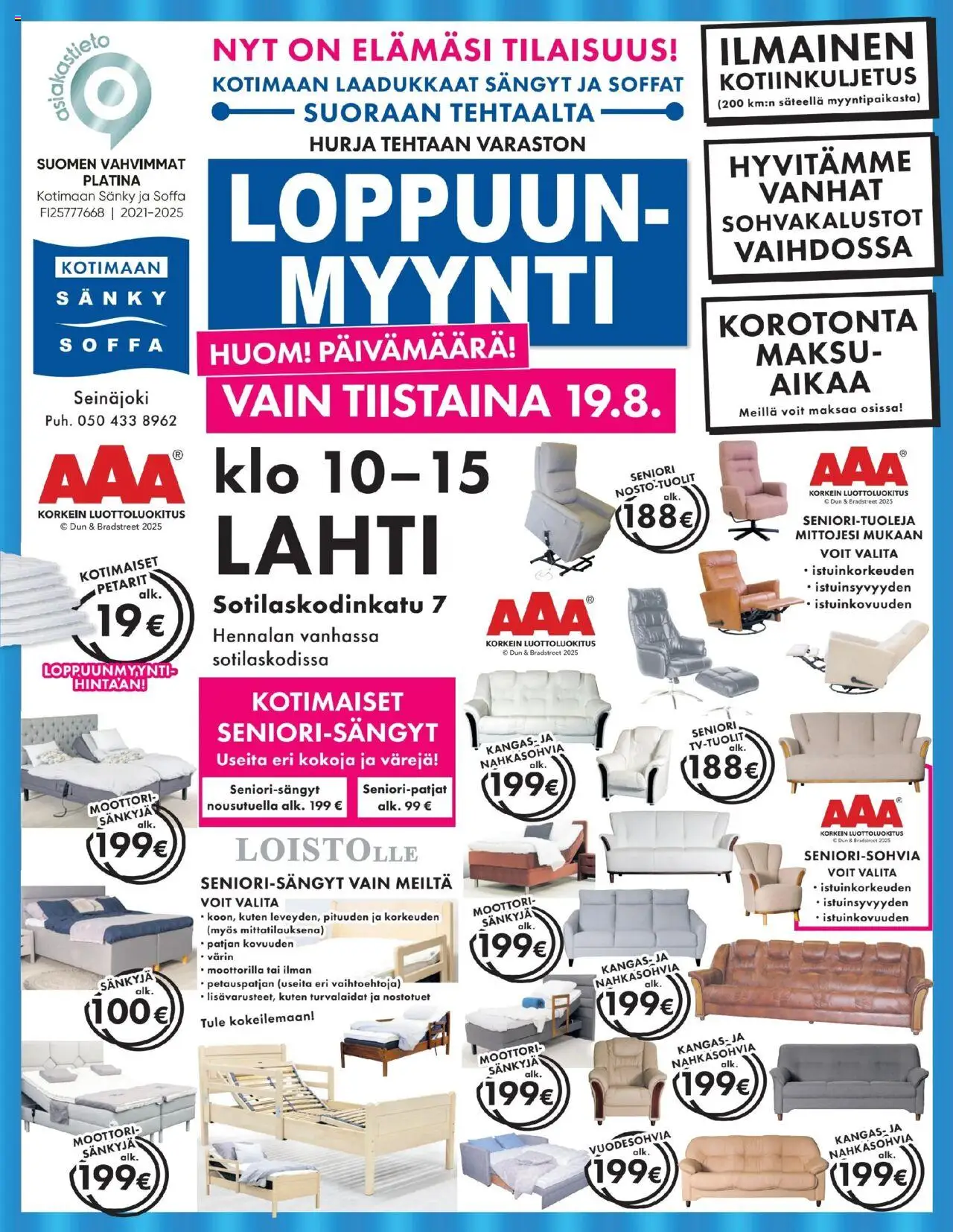  | Sivu: 22 | Tuotteet: Kangas, Sänky