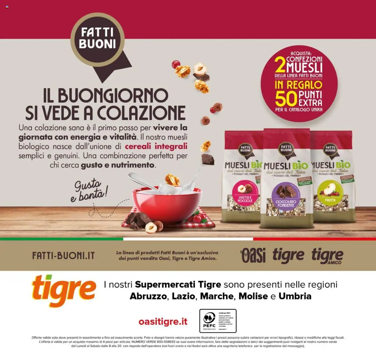 Volantino Tigre del 13.09.2025 | Pagina: 20 | Prodotti: Muesli, Cioccolato, Cereali, Frutta