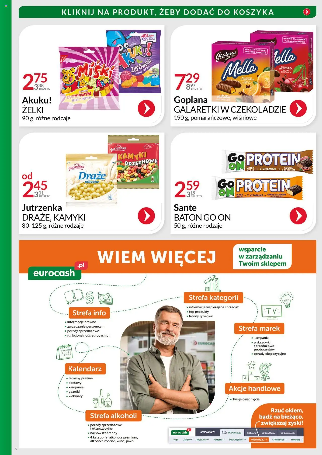 Eurocash Gazetka - Witaj Uniwersytecie od 15.09.2025 | Strona: 5 | Produkty: Top, Galaretki, Galaretka, Kalendarz