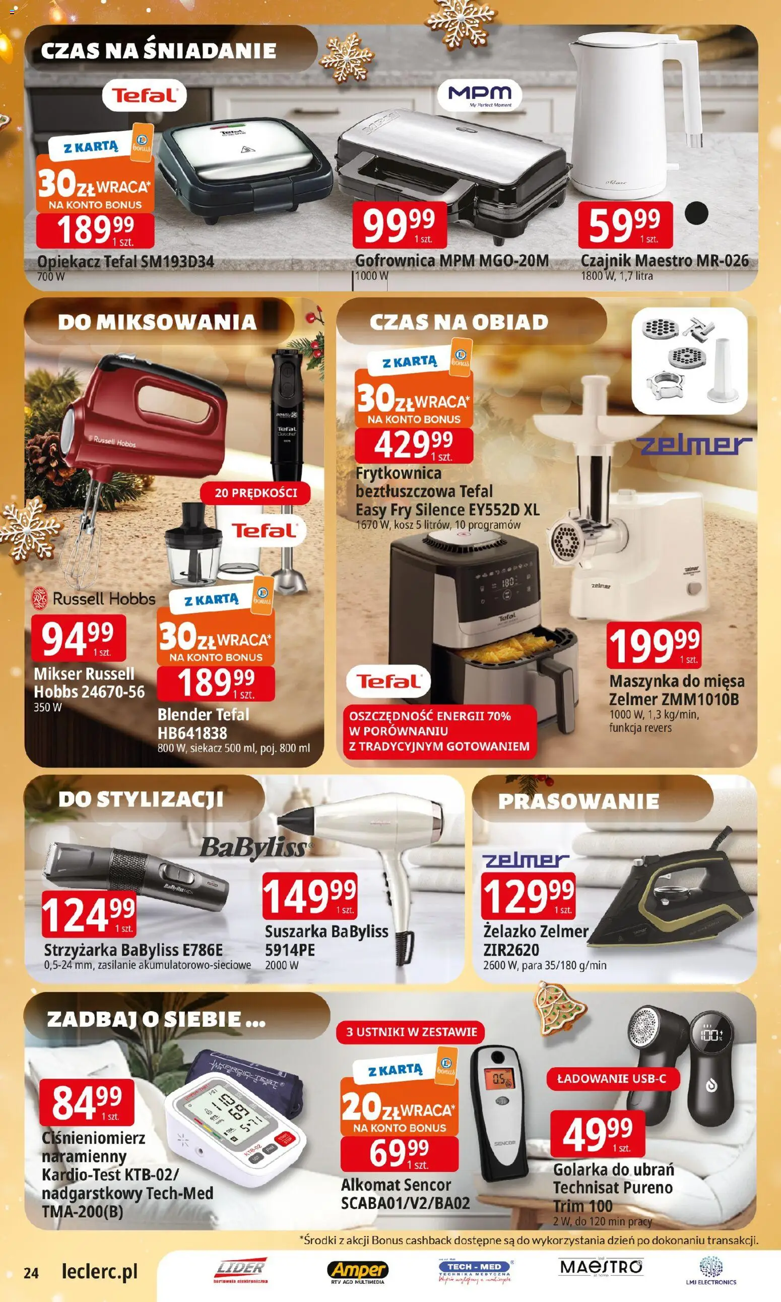 E.Leclerc Gazetka - Zamość od 09.12.2025 | Strona: 24 | Produkty: Karta, Mikser, Maszynka do mięsa, Kosz