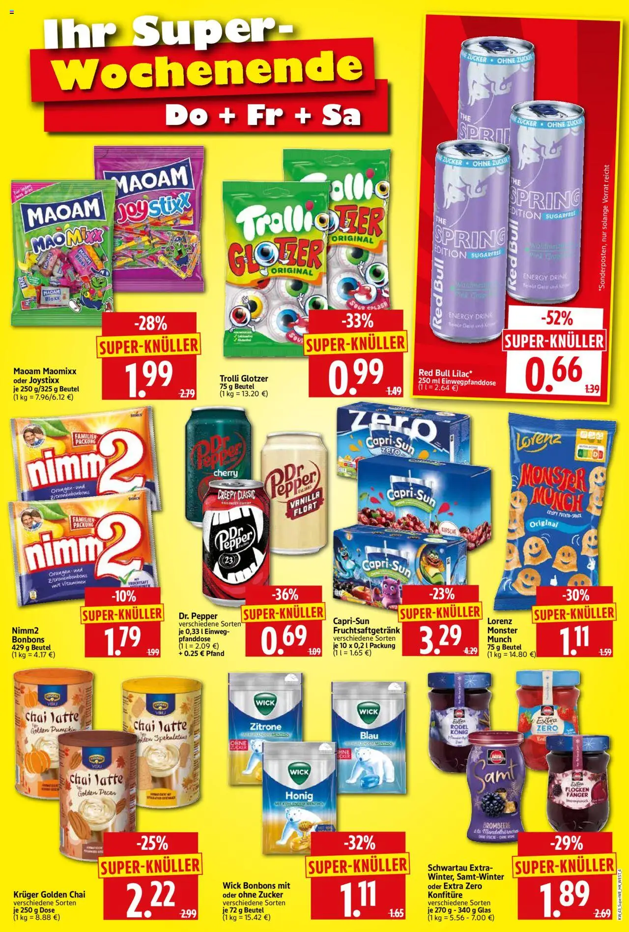 HERKULES Sonderbeilage – gültig ab 23.10.2025 | Seite: 4 | Produkte: Red bull, Monster, Zucker, Schwartau extra