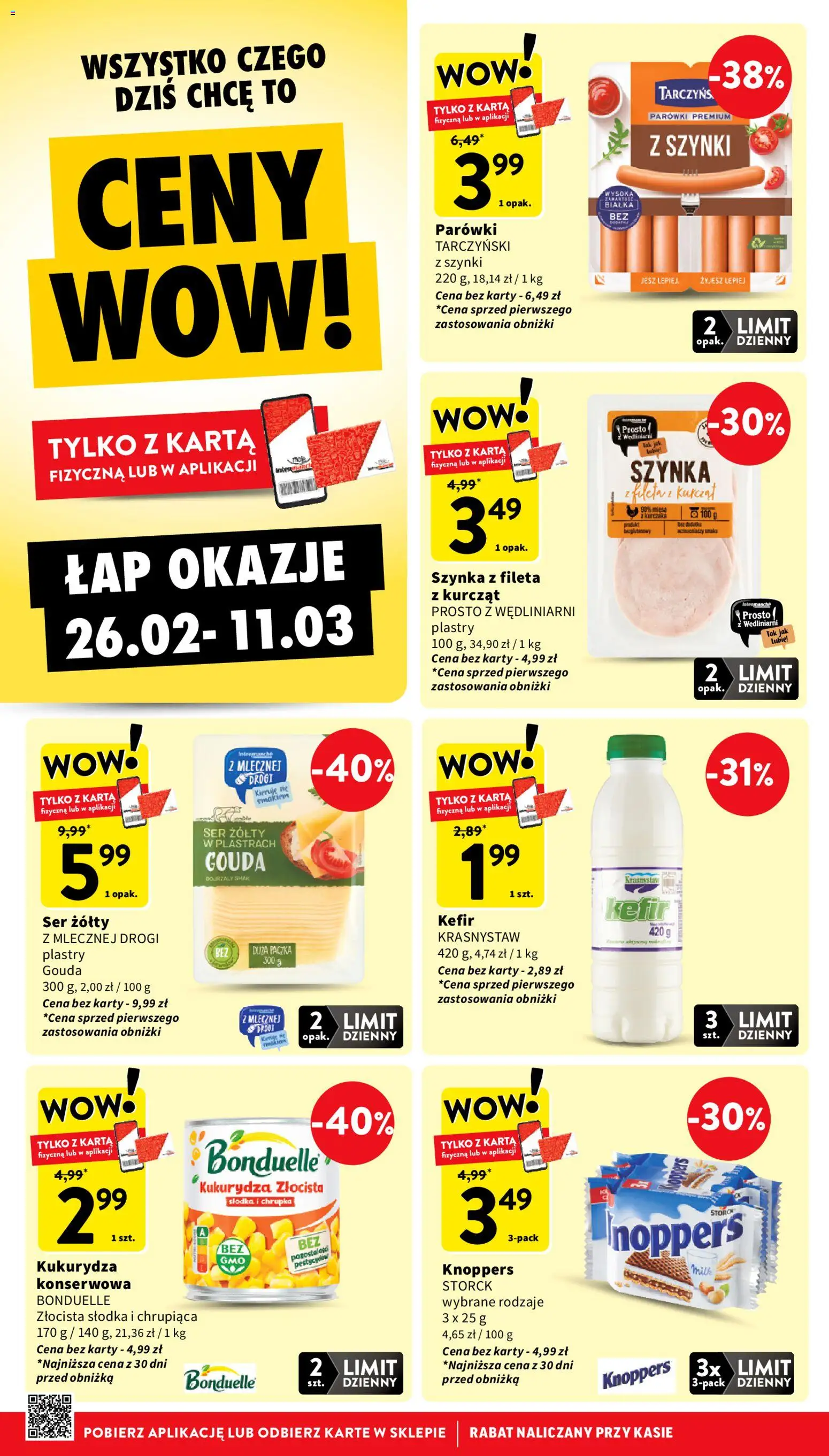 Intermarche gazetka od 05.03.2026 | Strona: 8 | Produkty: Karta, Parówki, Szynka, Ser