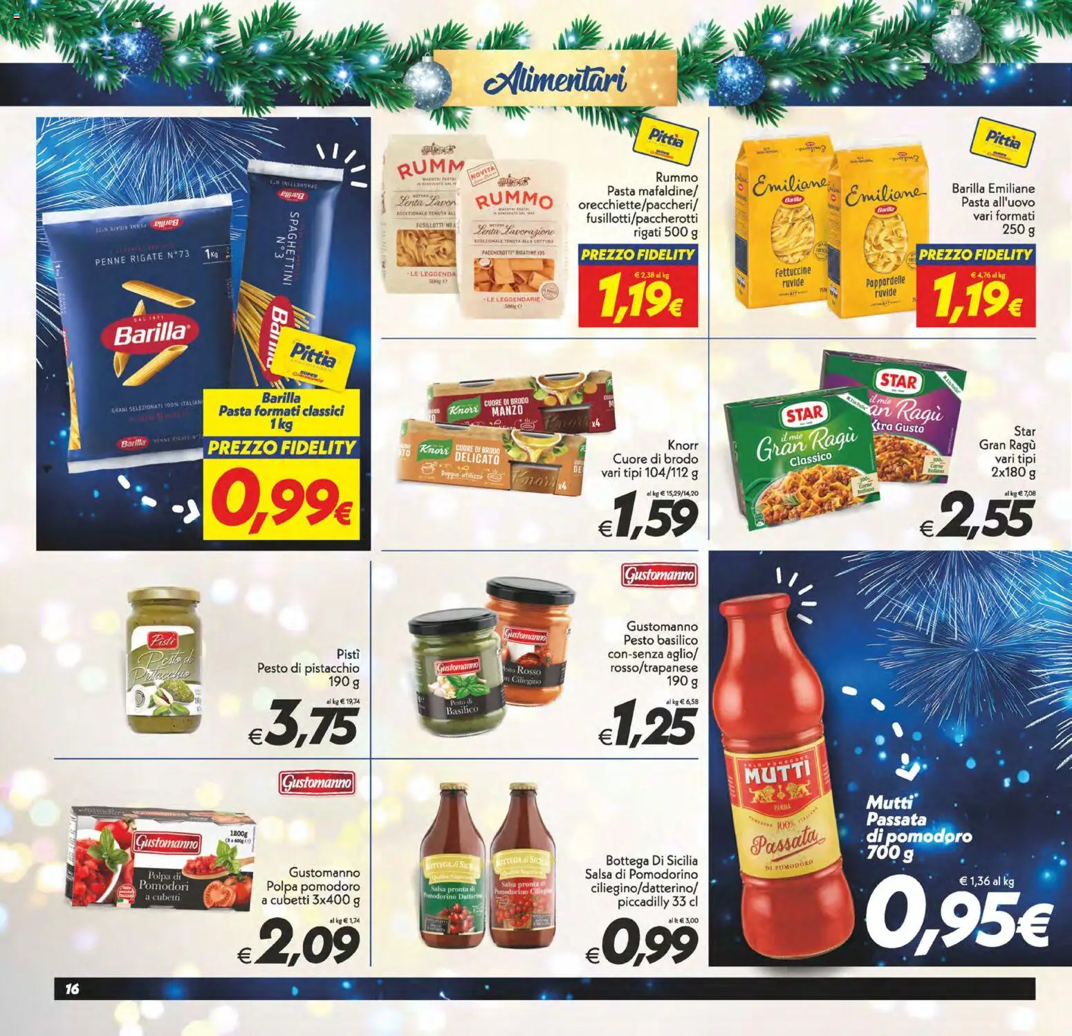 Volantino SuperConveniente del 27.12.2025 | Pagina: 16 | Prodotti: Pasta, Pesto, Passata di pomodoro, Ragú
