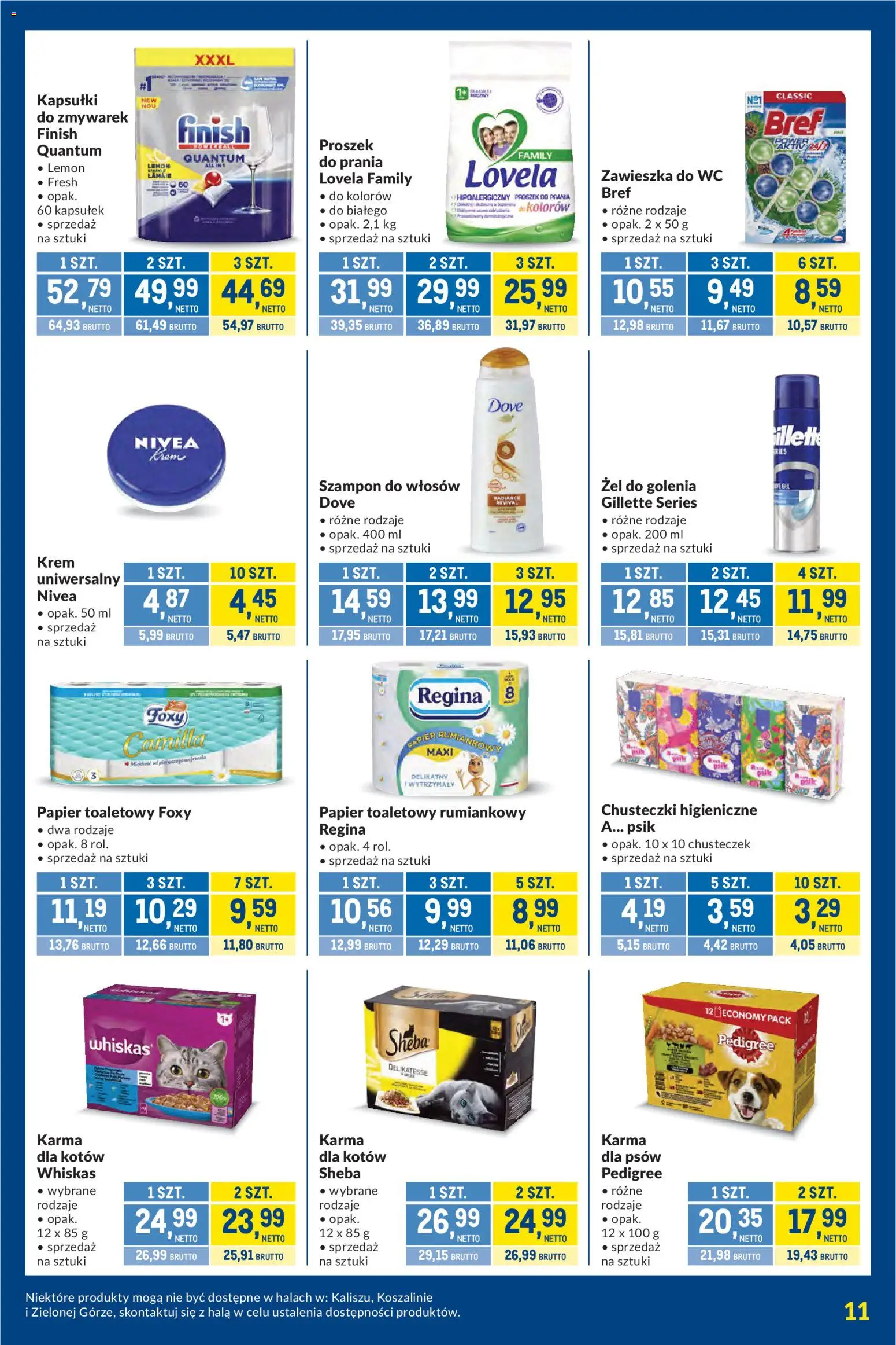 Makro Gazetka - Kupujesz więcej płacisz mniej od 27.12.2025 | Strona: 11 | Produkty: Gillette, Chusteczki higieniczne, Karma dla kotów, Finish