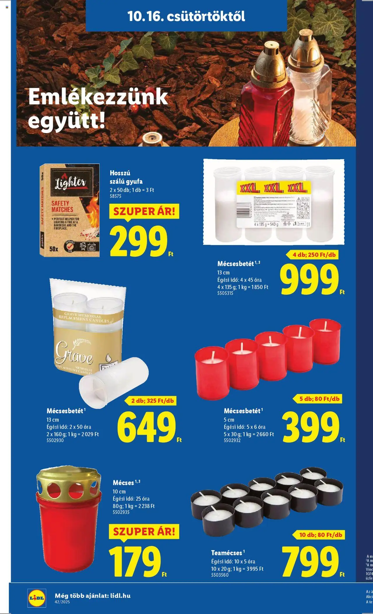 Lidl akciós ujság - amely érvényes a következő dátumtól: 16.10.2025 | Oldal: 14 | Termékek: Teamécses, Mécses, Tea, Óra