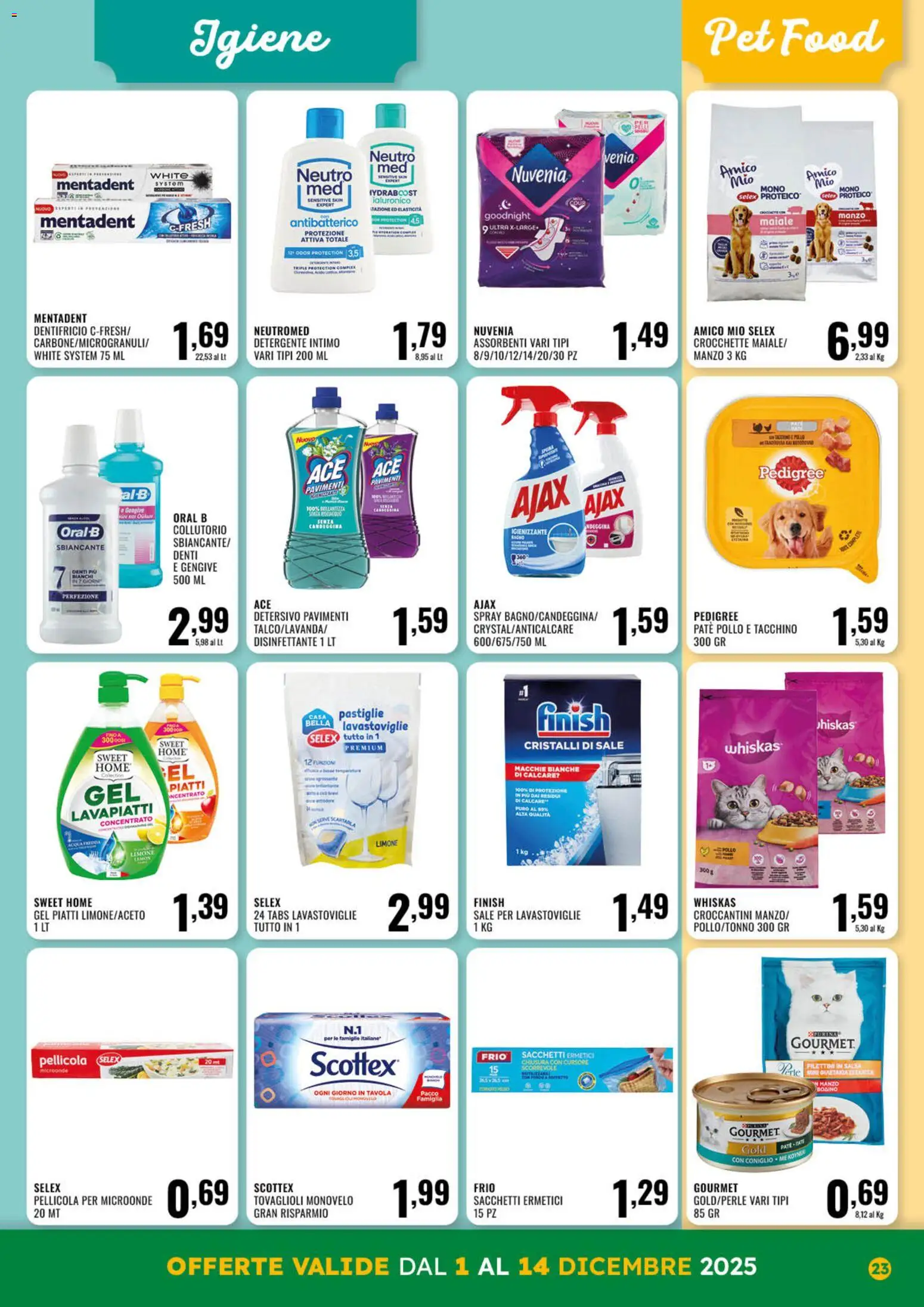 Volantino GECOP del 01.12.2025 | Pagina: 23 | Prodotti: Microonde, Intimo, Sale, Crocchette