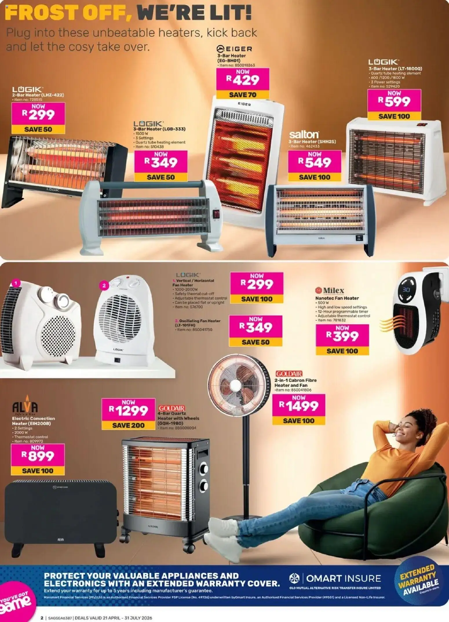 Game - Winter Warmers valid from 21.04.2026 | Page: 2 | Products: Fan, Game, Heater