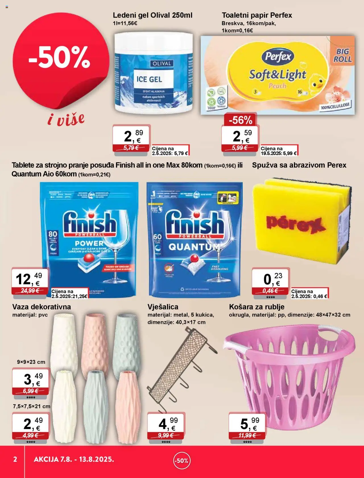 KTC katalog | vrijedi od 07.08.2025 | Stranica: 2 | Proizvodi: Košara, Vaza, Vješalica, Toaletni papir
