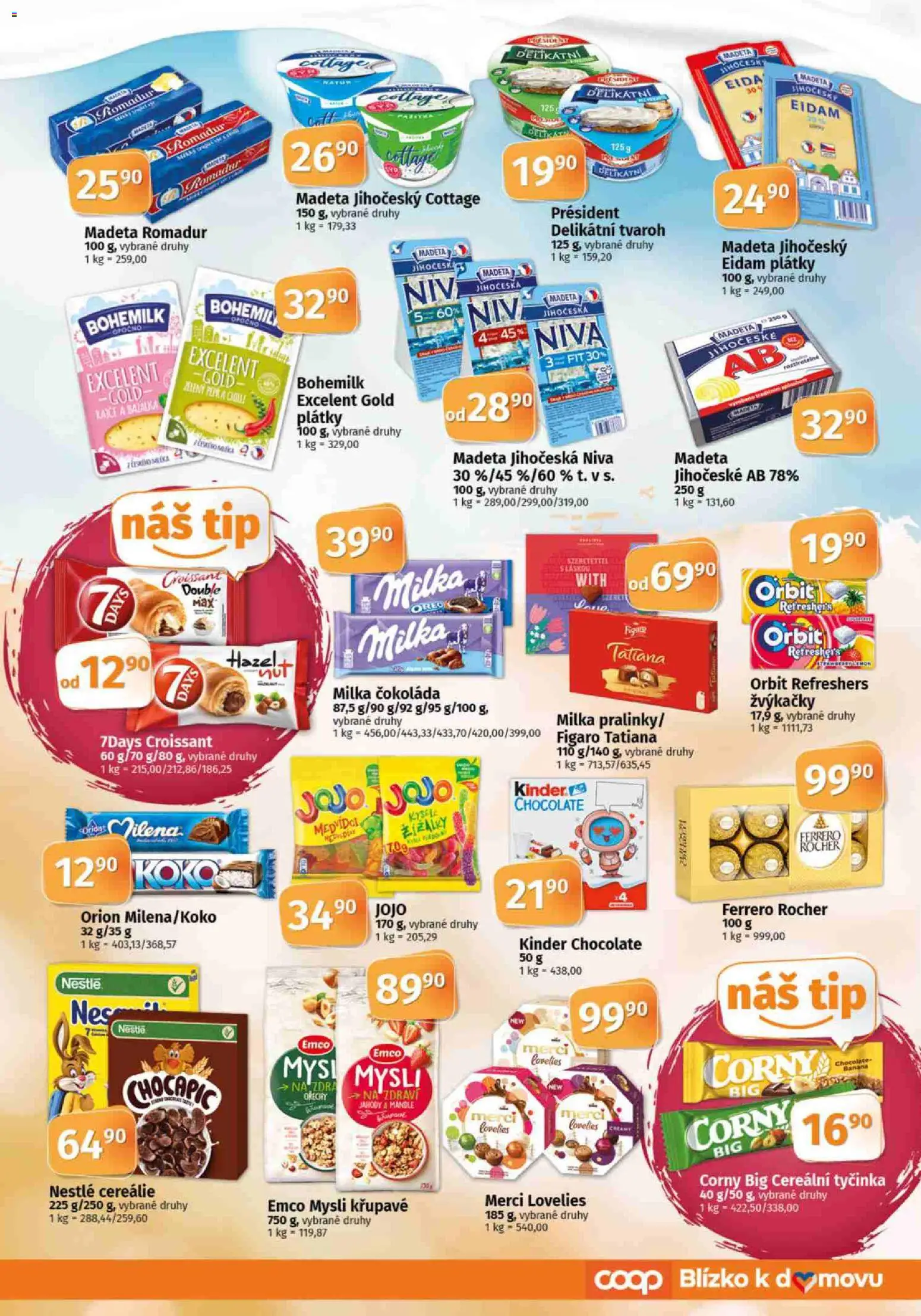 Konzum leták od 28.01.2026 | Strana: 5 | Produkty: Emco Mysli, Eidam, Mysli, Kinder