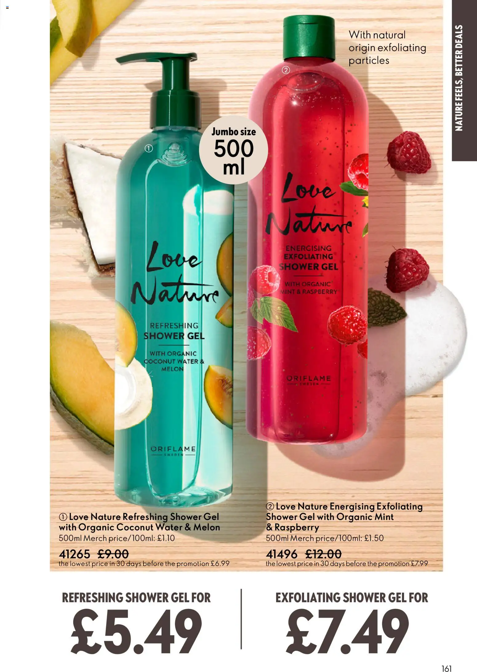 {H1} | Page: 161 | Products: Shower gel, Mint, Raspberry, Coconut