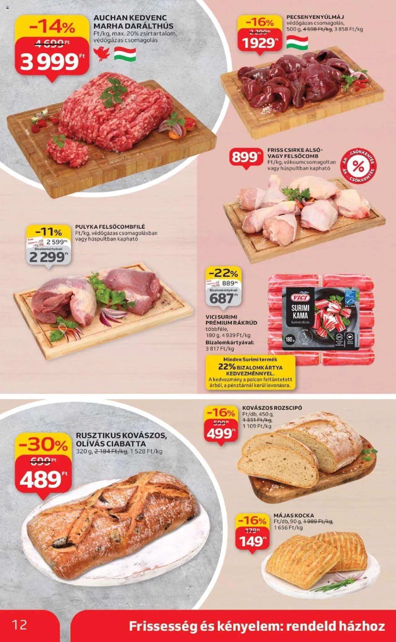 Auchan akciós ujság - amely érvényes a következő dátumtól: 02.10.2025 | Oldal: 12 | Termékek: Ciabatta