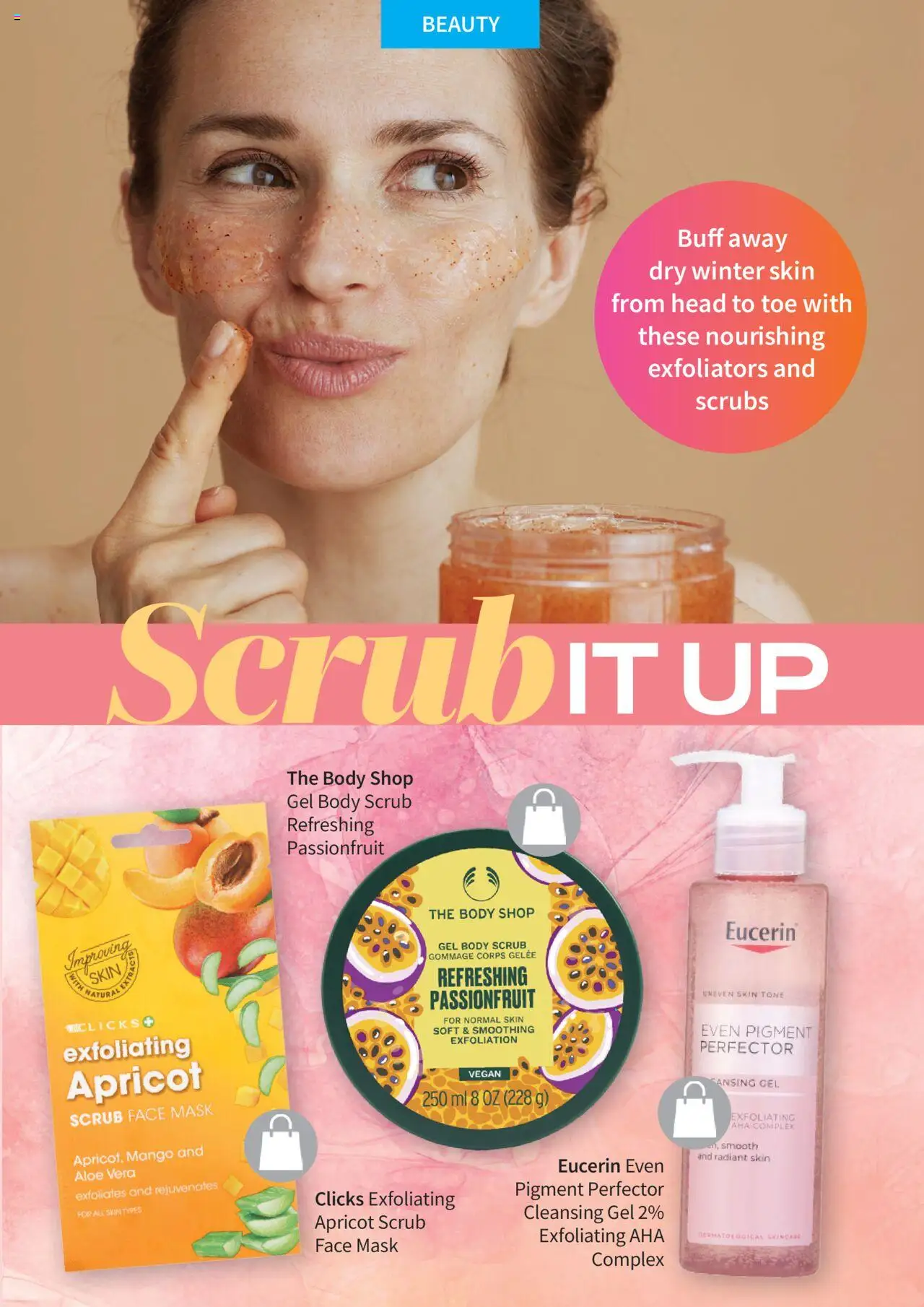 Clicks - Clubcard Magazine │ valid from 01.08.2025 | Page: 48 | Products: Mask, Mango, Scrub