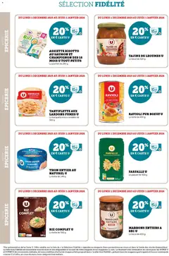 Super U - Prévisualisation de Super U - Ma sélection Carte U décembre valide à partir de 01.12.2025 | Page: 30 | Produits: Pruneaux, Tartiflette, Thon, Champignon