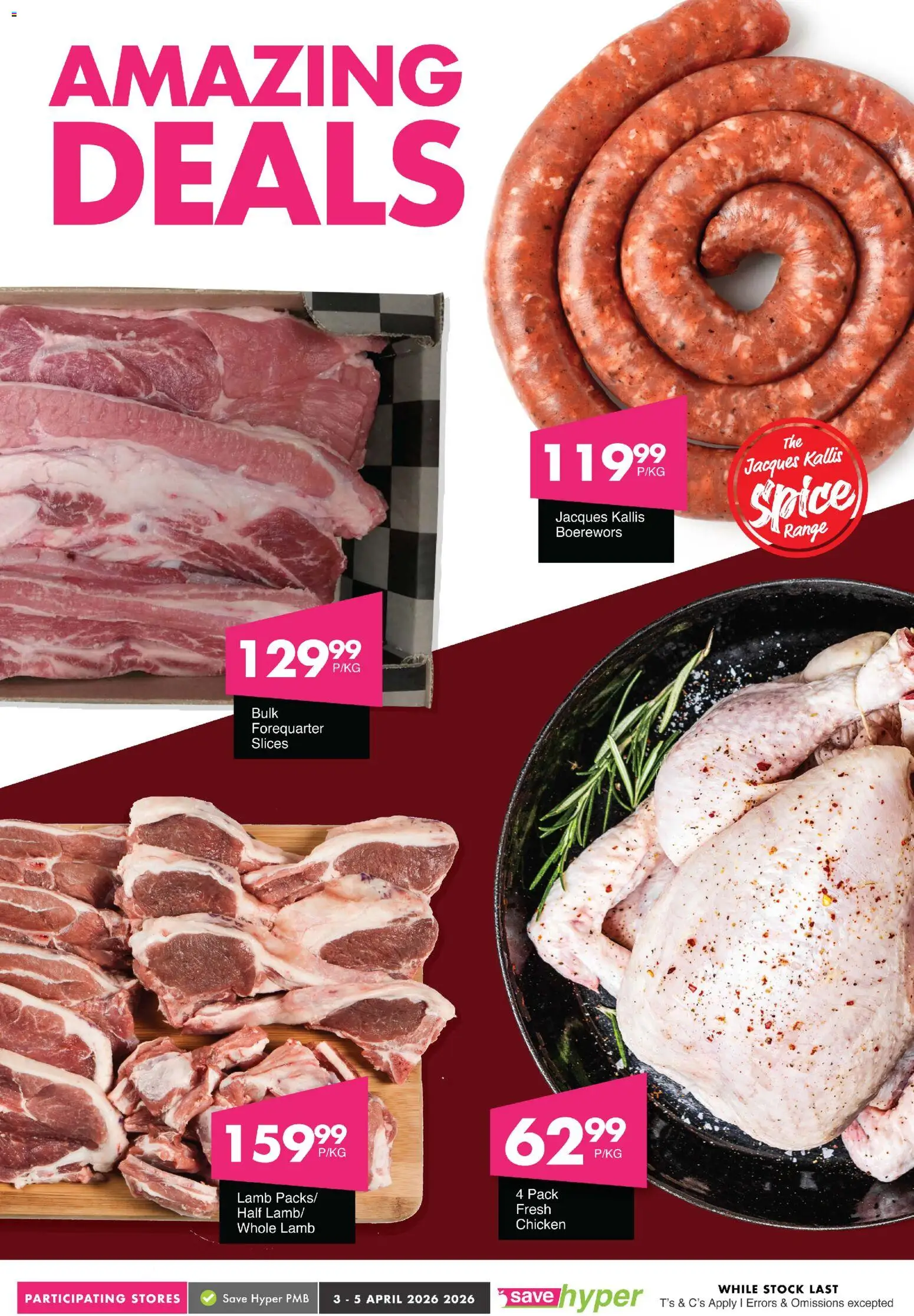 New Save catalogue – valid from 03.04.2026 | Page: 7 | Products: Boerewors, Chicken, Stock