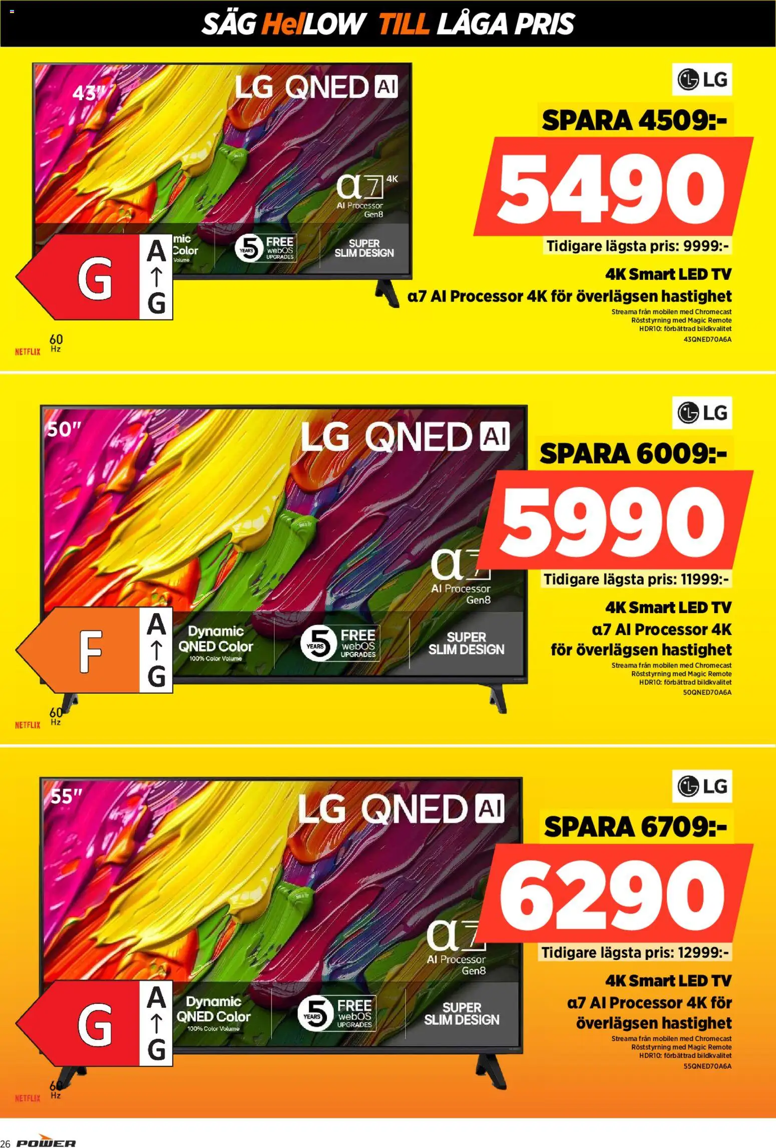 Power reklamblad aktuell från 05.01.2026 | Sida: 26 | Produkter: Såg, Tv, Led tv