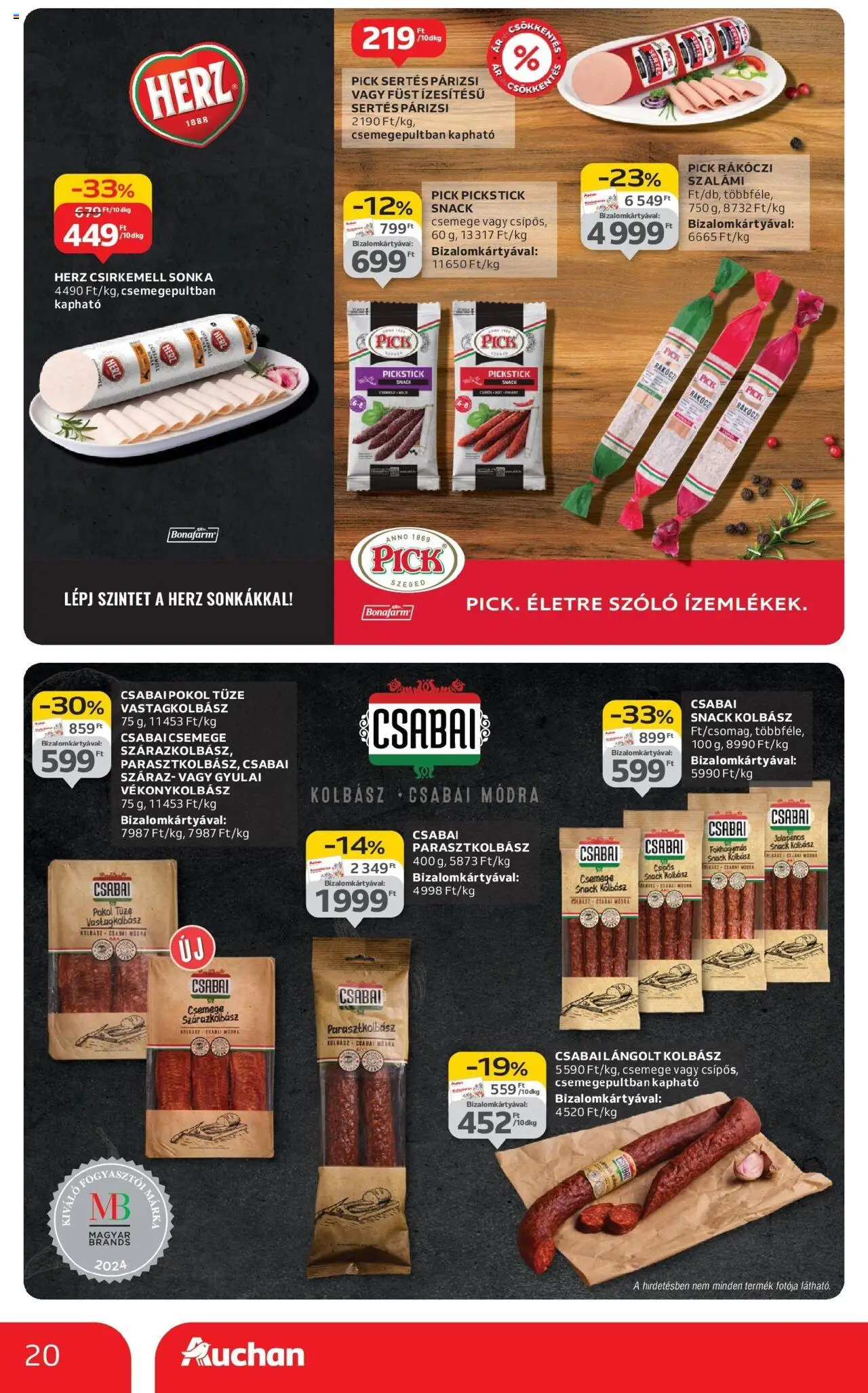 Auchan akciós ujság - amely érvényes a következő dátumtól: 04.09.2025 | Oldal: 20 | Termékek: Szőlő, Jalapenos, Vastagkolbász, Szalámi