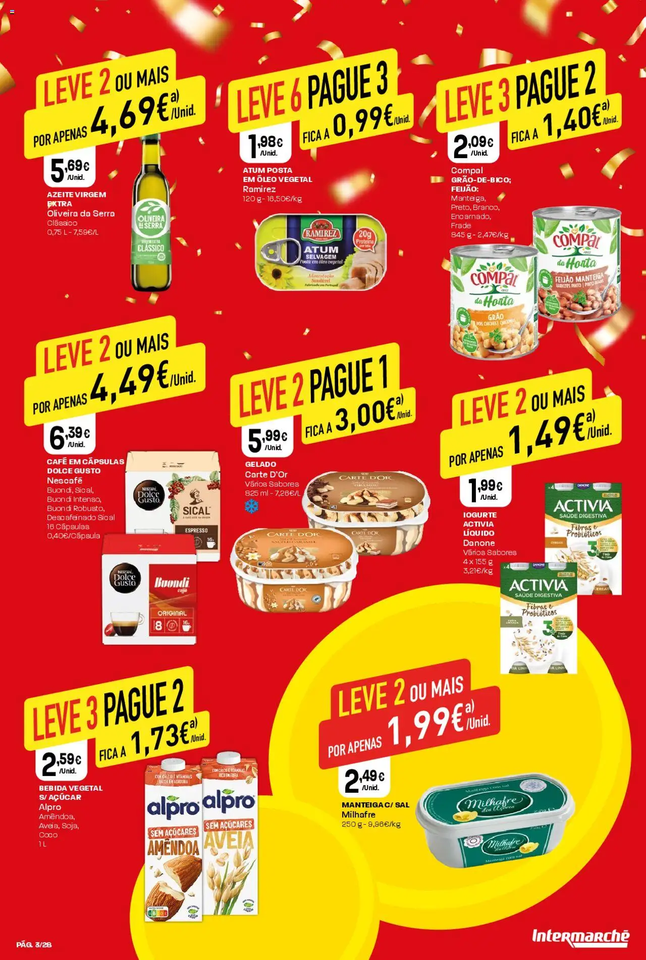 Intermarché Folheto Contact │ válido de 09.10.2025 | Página: 3 | Produtos: Atum, Azeite, Probióticos, Bebida