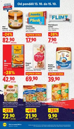 Náhled letáku Zahuštěné slazené mléko, 75 g, Piknik/Jesenka, 100 g = 23,87 Kč od 13.10.2025 | Strana: 14