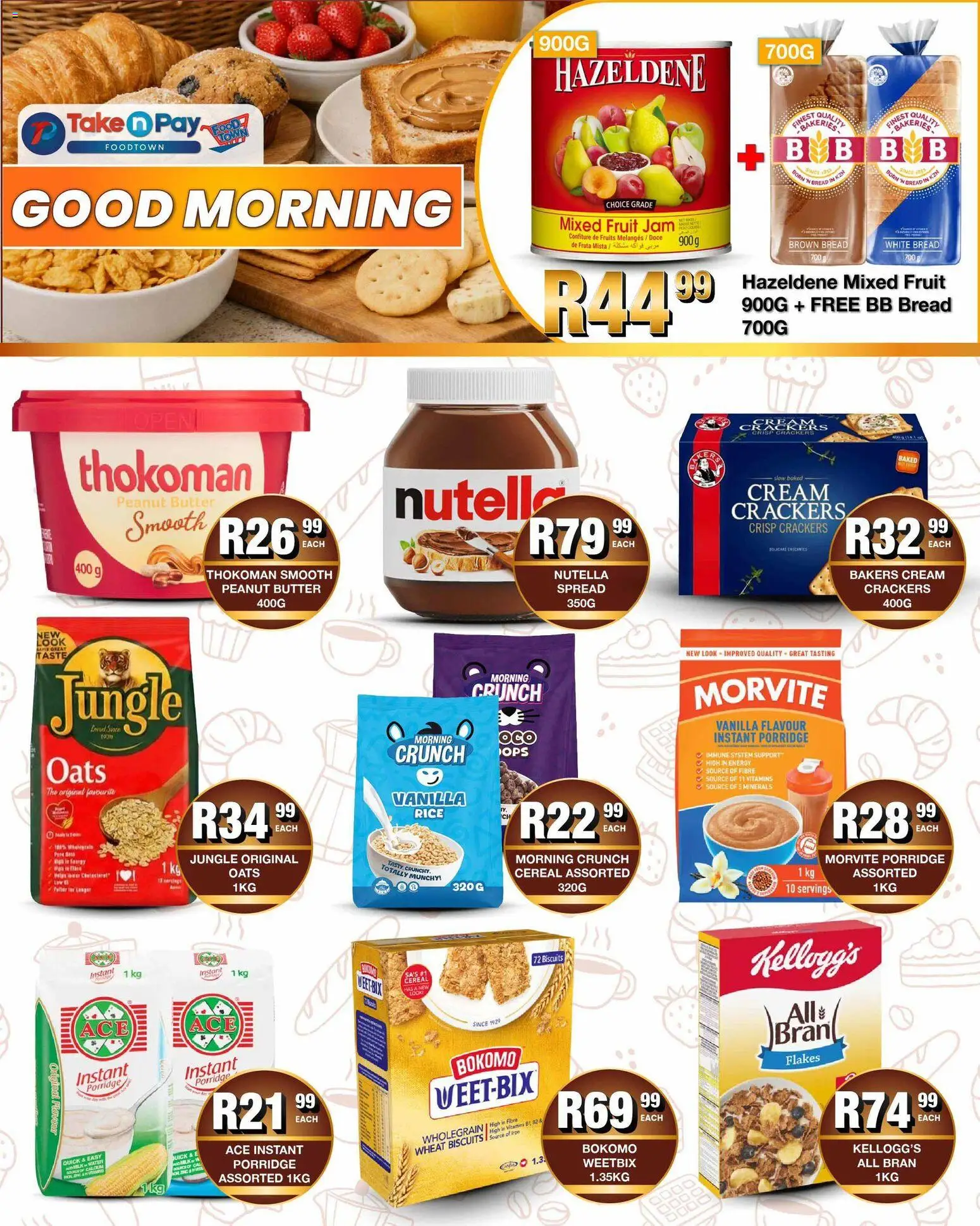 New Take n Pay catalogue – valid from 20.04.2026 | Page: 13 | Products: Iron, Butter, Oats, Biscuits