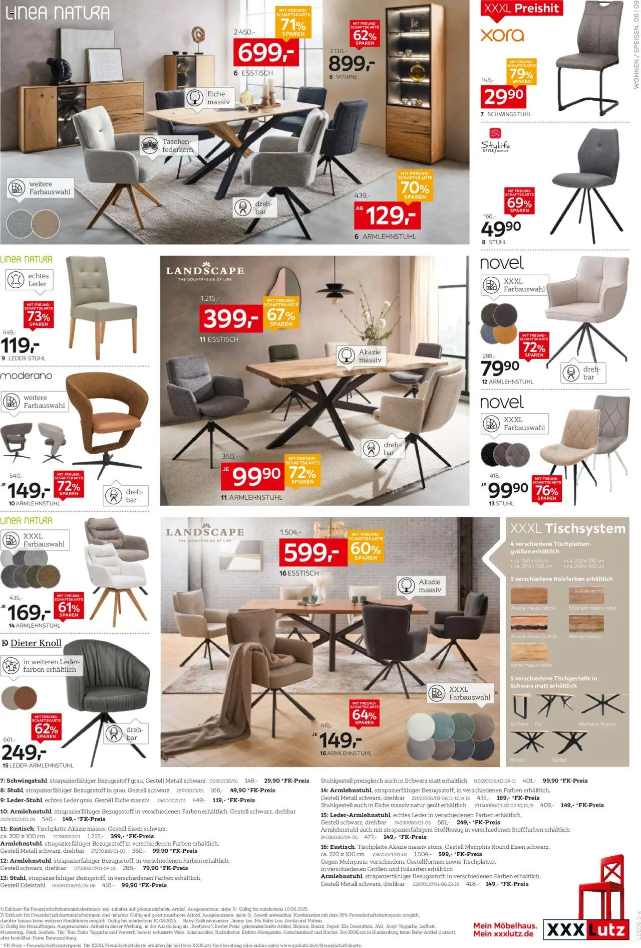 XXXL Lutz Prospekt 	 - gültig ab dem 21.07.2025 | Seite: 13 | Produkte: Esstisch, Vitrine, Stuhl, Mango