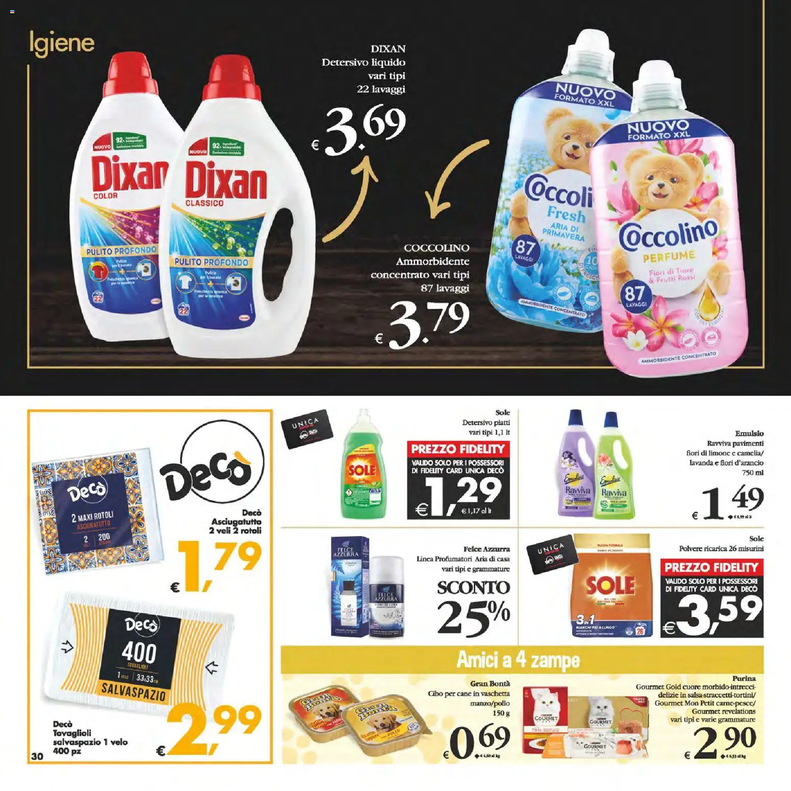 Volantino Decò del 13.02.2026 | Pagina: 30 | Prodotti: Ammorbidente, Limone, Asciugatutto, Lavanda