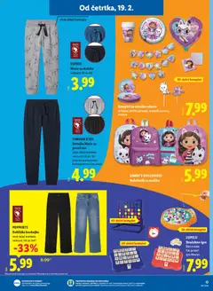Lidl katalog akcije – veljaven od 19.02.2026 | Stran: 31 | Izdelki: Igra, Hlace, Nahrbtnik, Kavbojke
