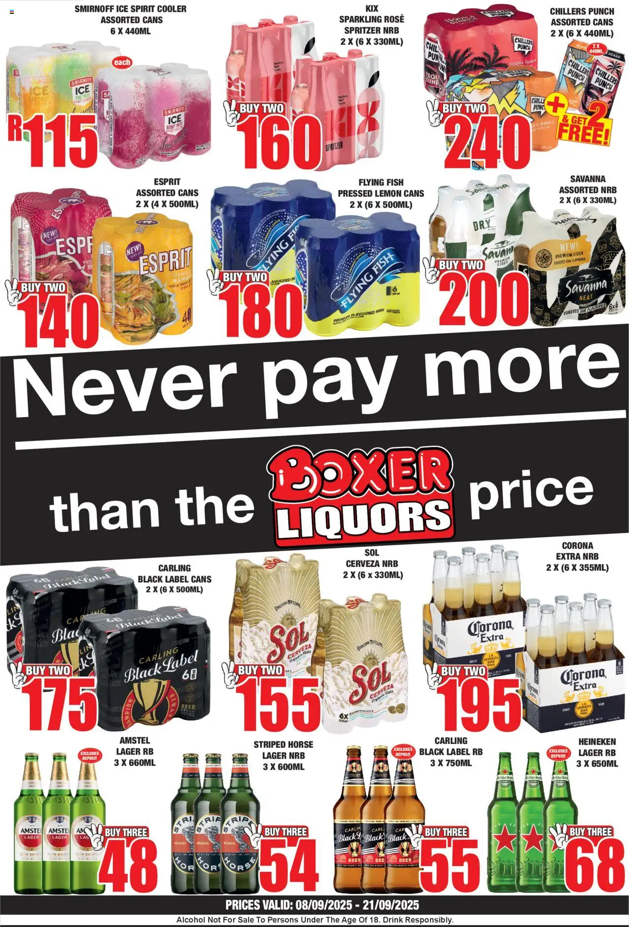 New Boxer catalogue – valid from 08.09.2025 | Page: 1 | Products: Beer, Fish, Lemon, Chilli