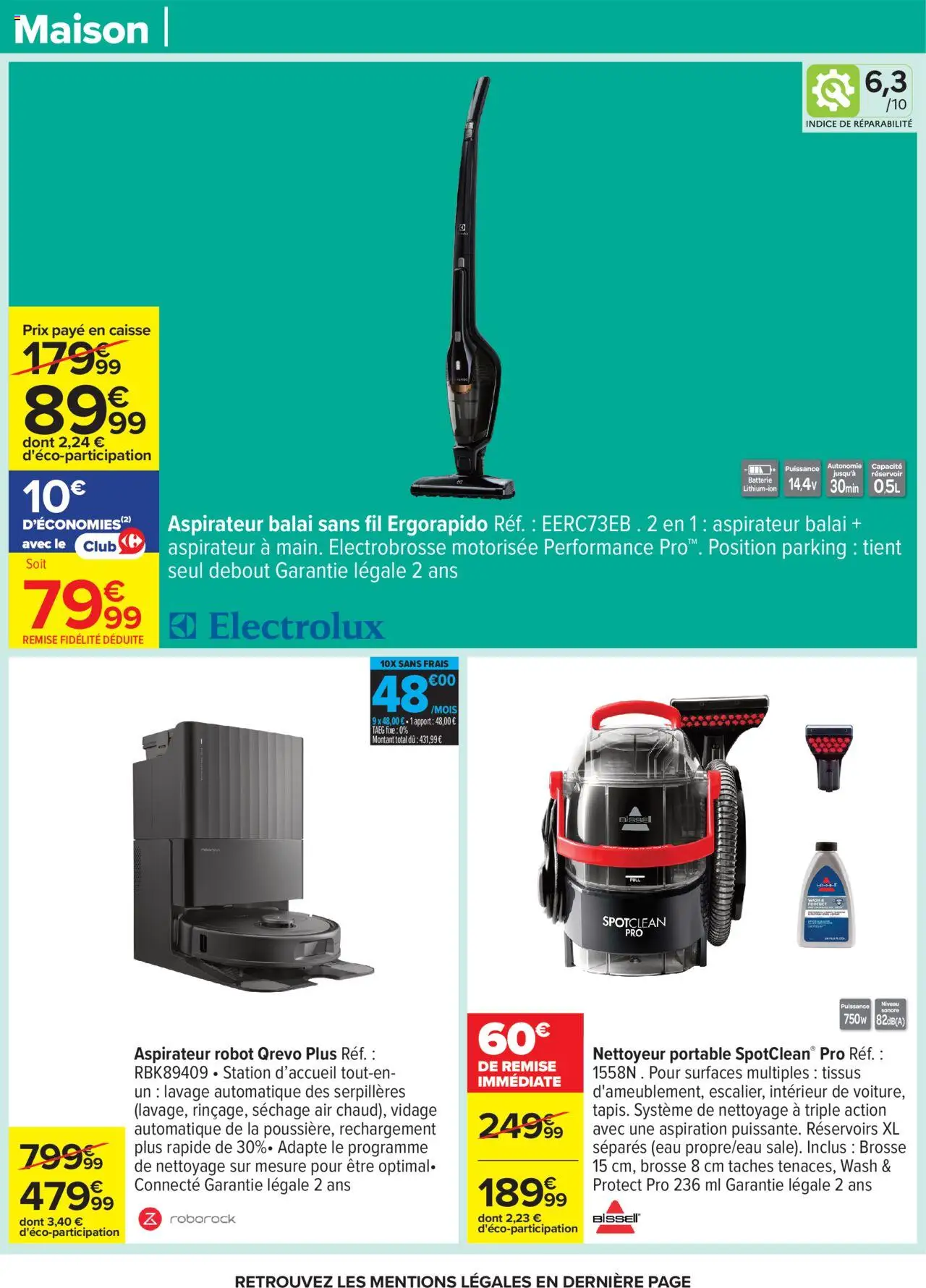  | Page: 59 | Produits: Aspirateur, Robot, Brosse, Portable